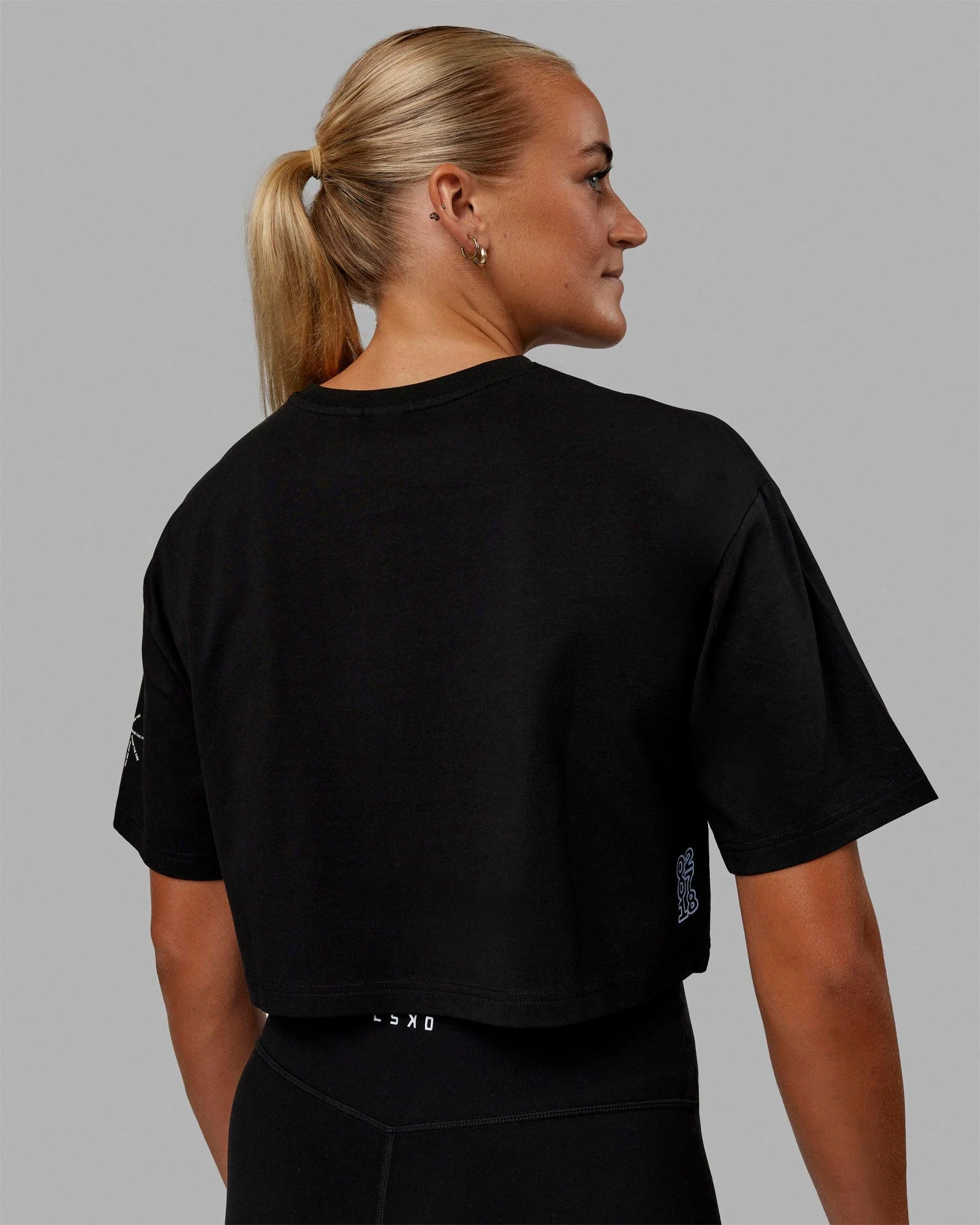 Millennium FLXCotton Cropped Tee - Black - Image 5