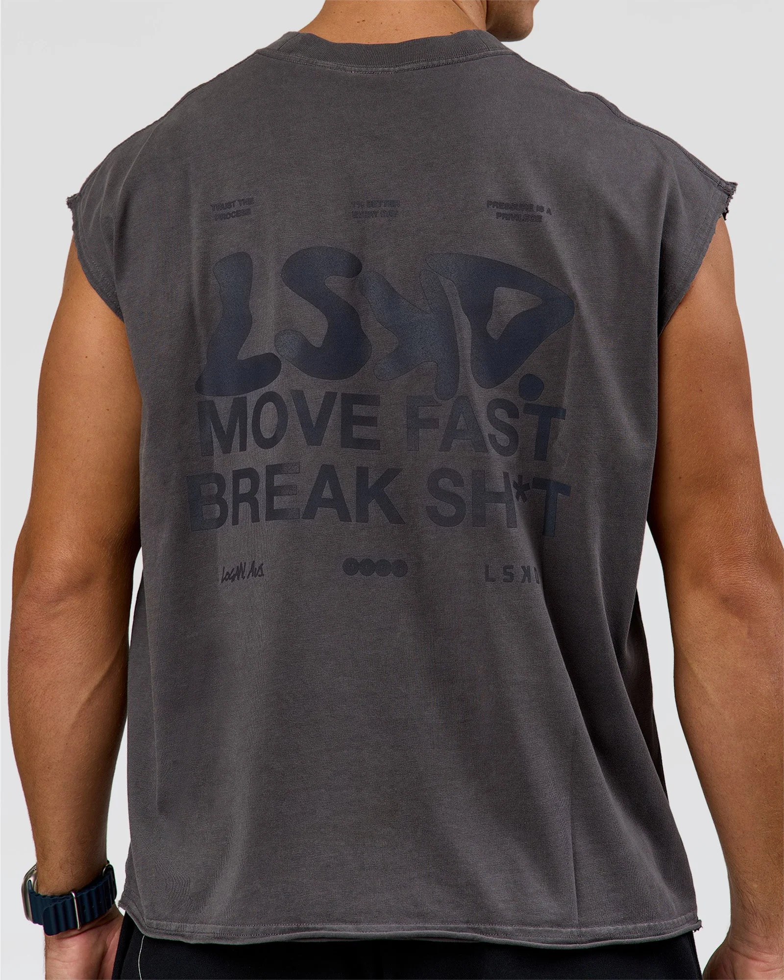 Move Fast Heavyweight Boxed Tank - Dark Storm Washed - Image 7