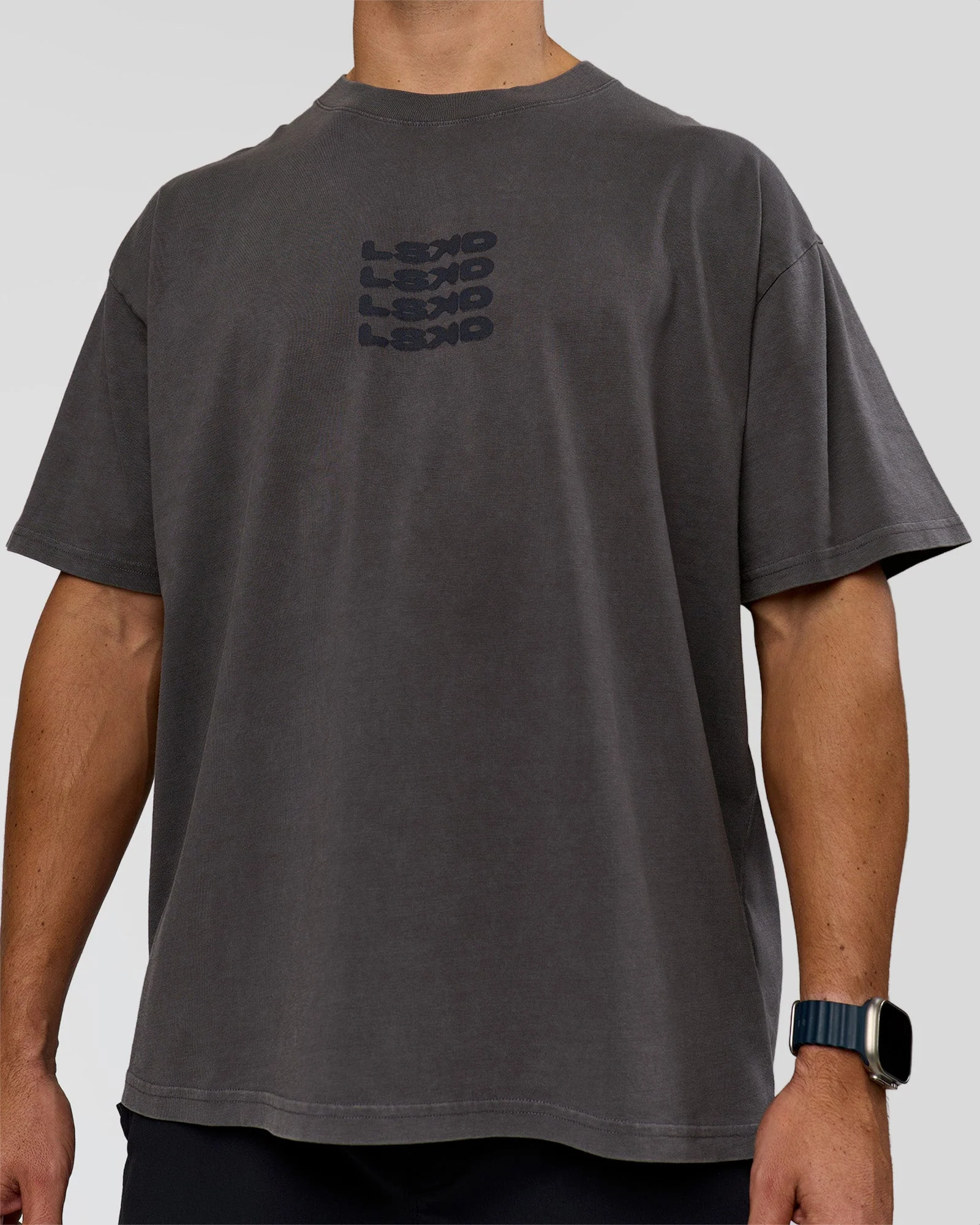 Move Fast Heavyweight Oversized Tee - Dark Storm Washed - Image 10