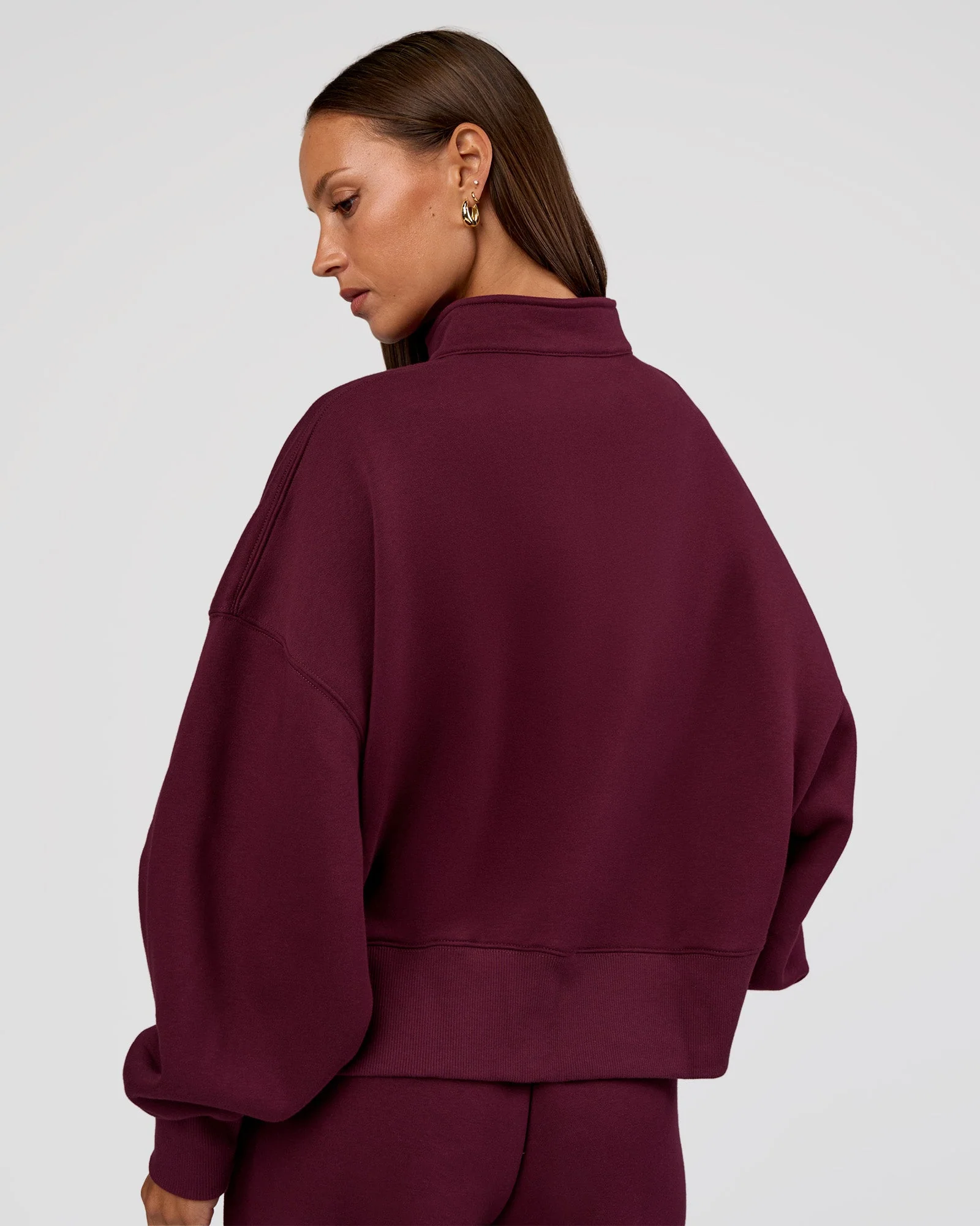 MVP 1/2 Zip Oversized Sweater - Cherry Lacquer - Image 7