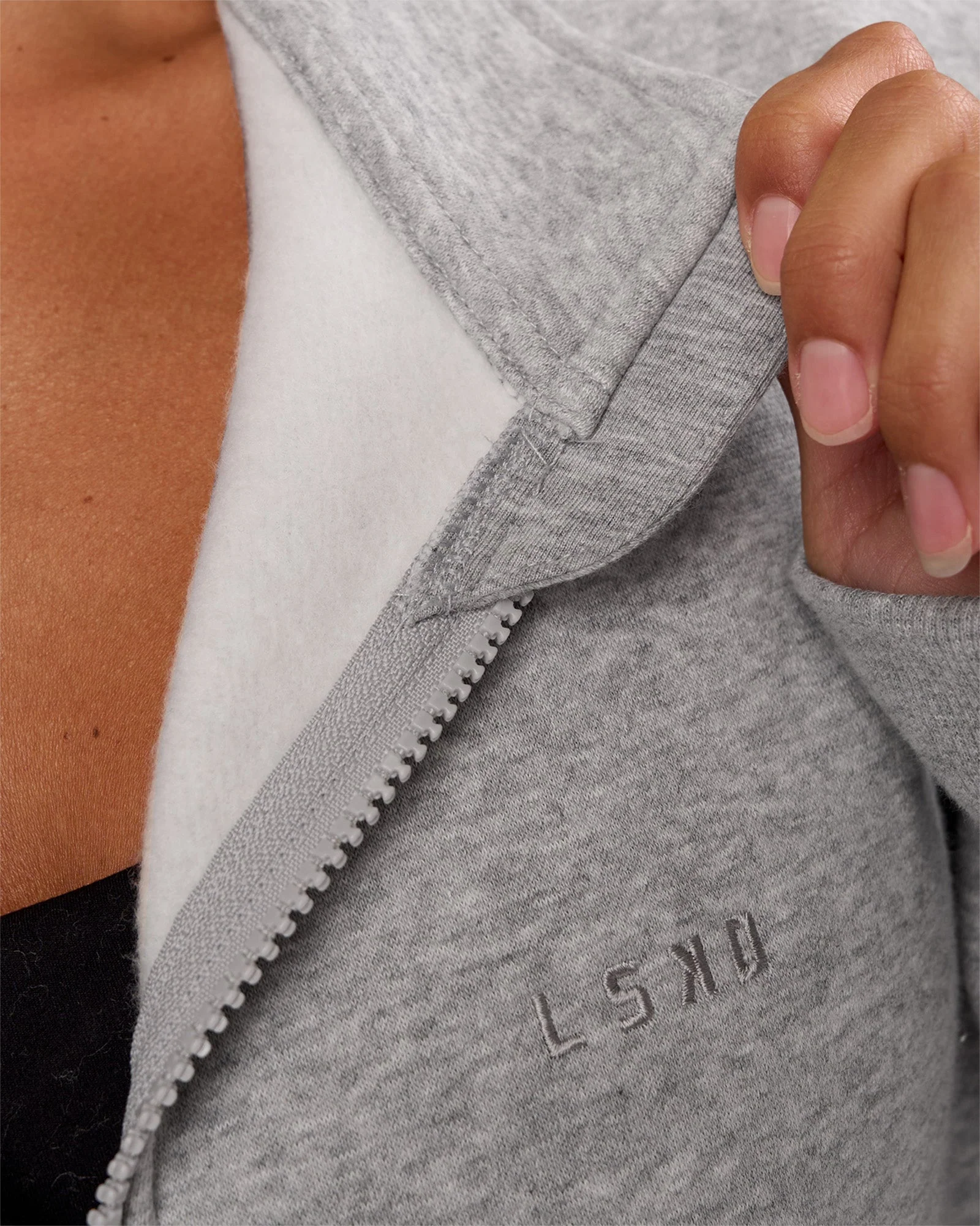 MVP 1/2 Zip Oversized Sweater - Light Grey Marl - Image 8