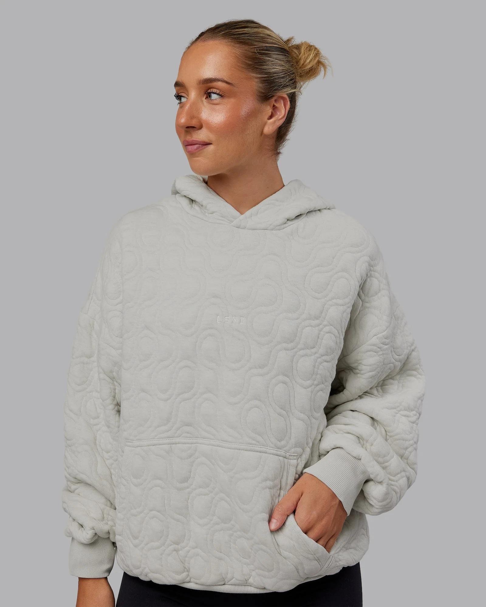 MVP Quilted Oversized Hoodie - Digital Mist-Geometric - Image 3