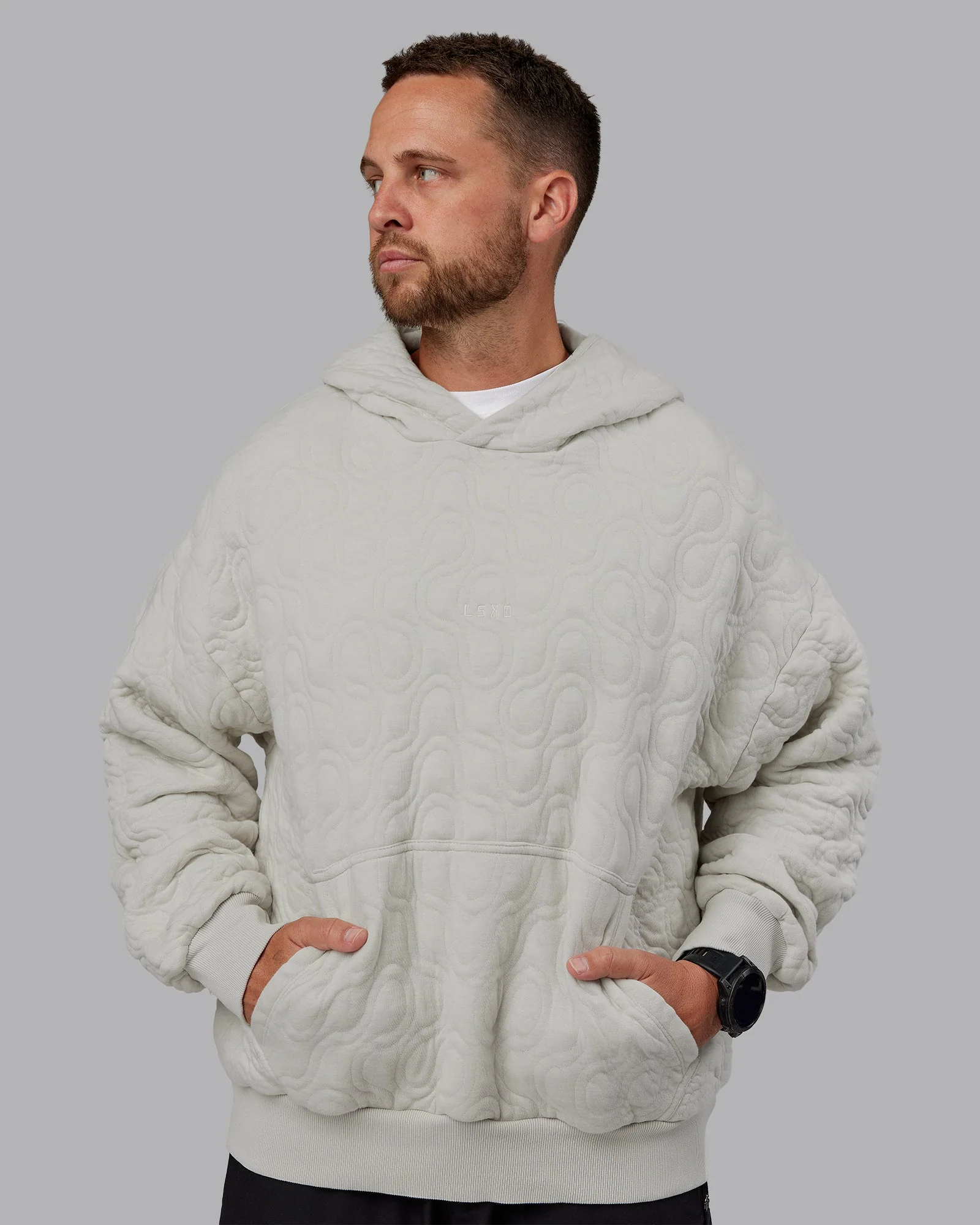 MVP Quilted Oversized Hoodie - Digital Mist-Geometric - Image 5