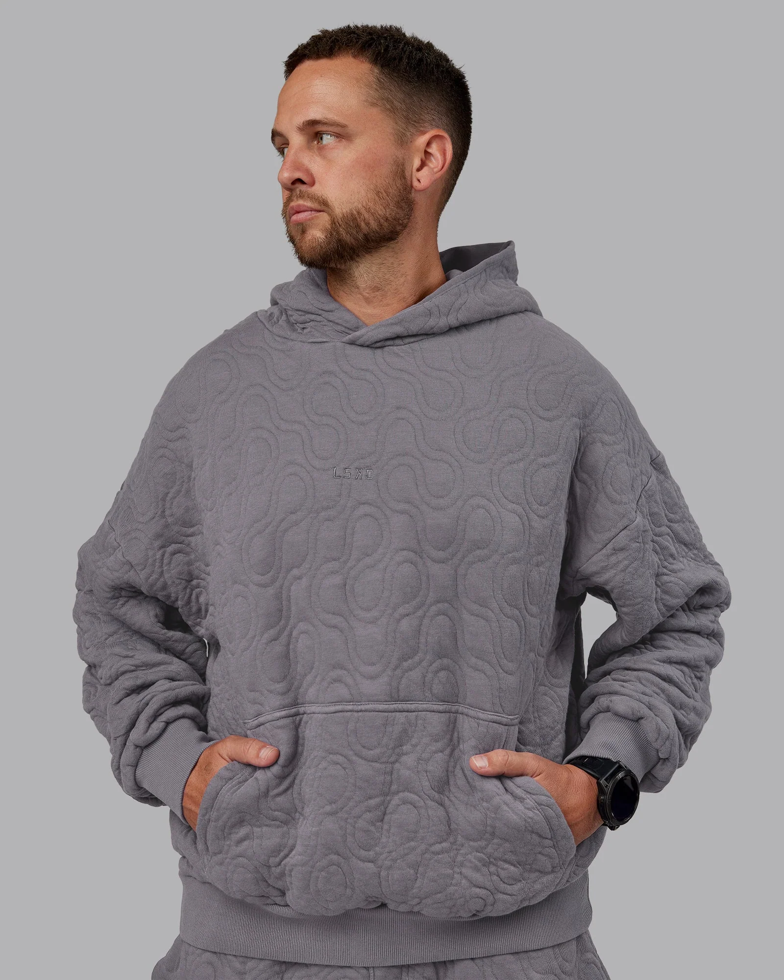 MVP Quilted Oversized Hoodie - Storm Front-Geometric - Image 7