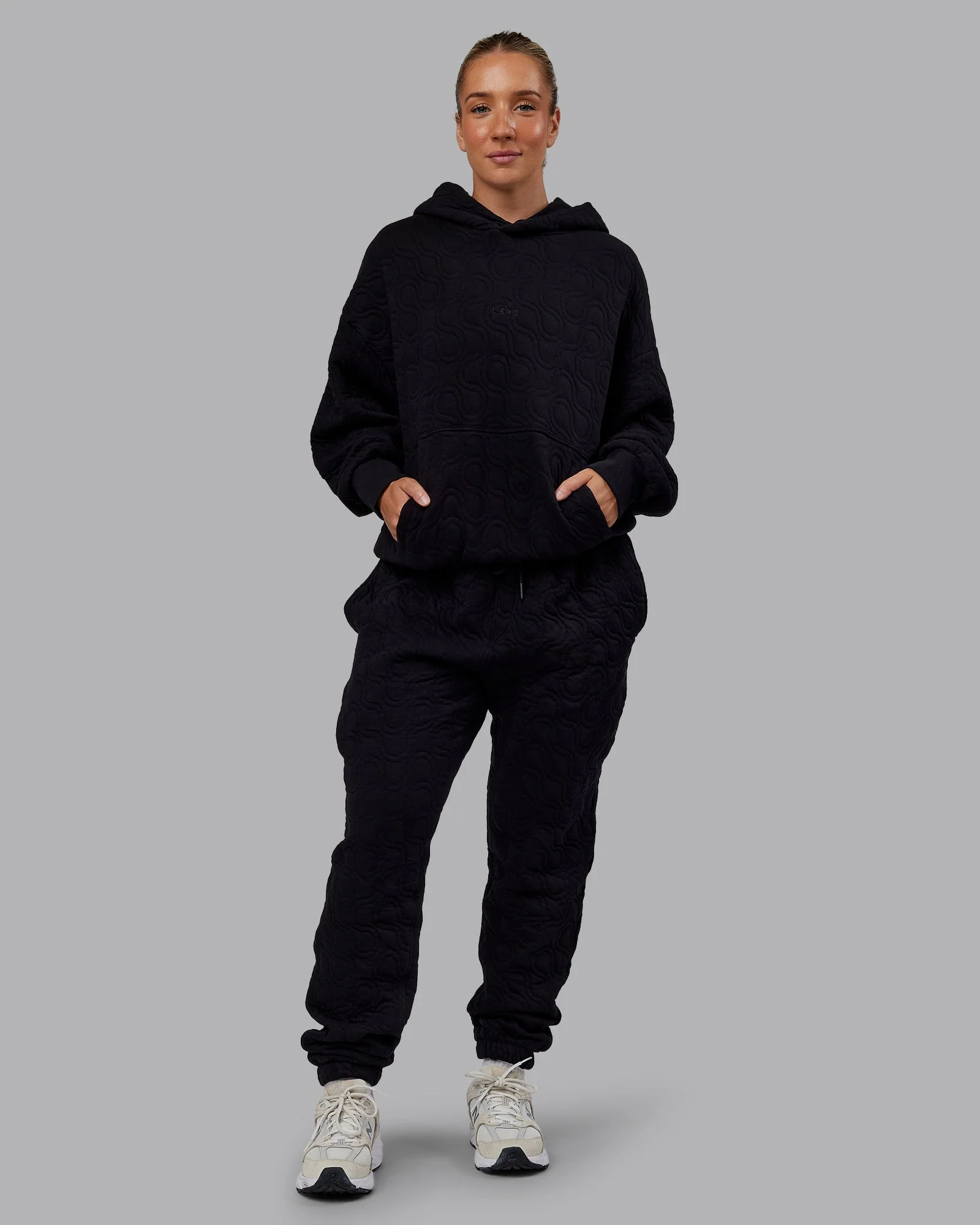 MVP Quilted Track Pant - Black-Geometric - Image 15