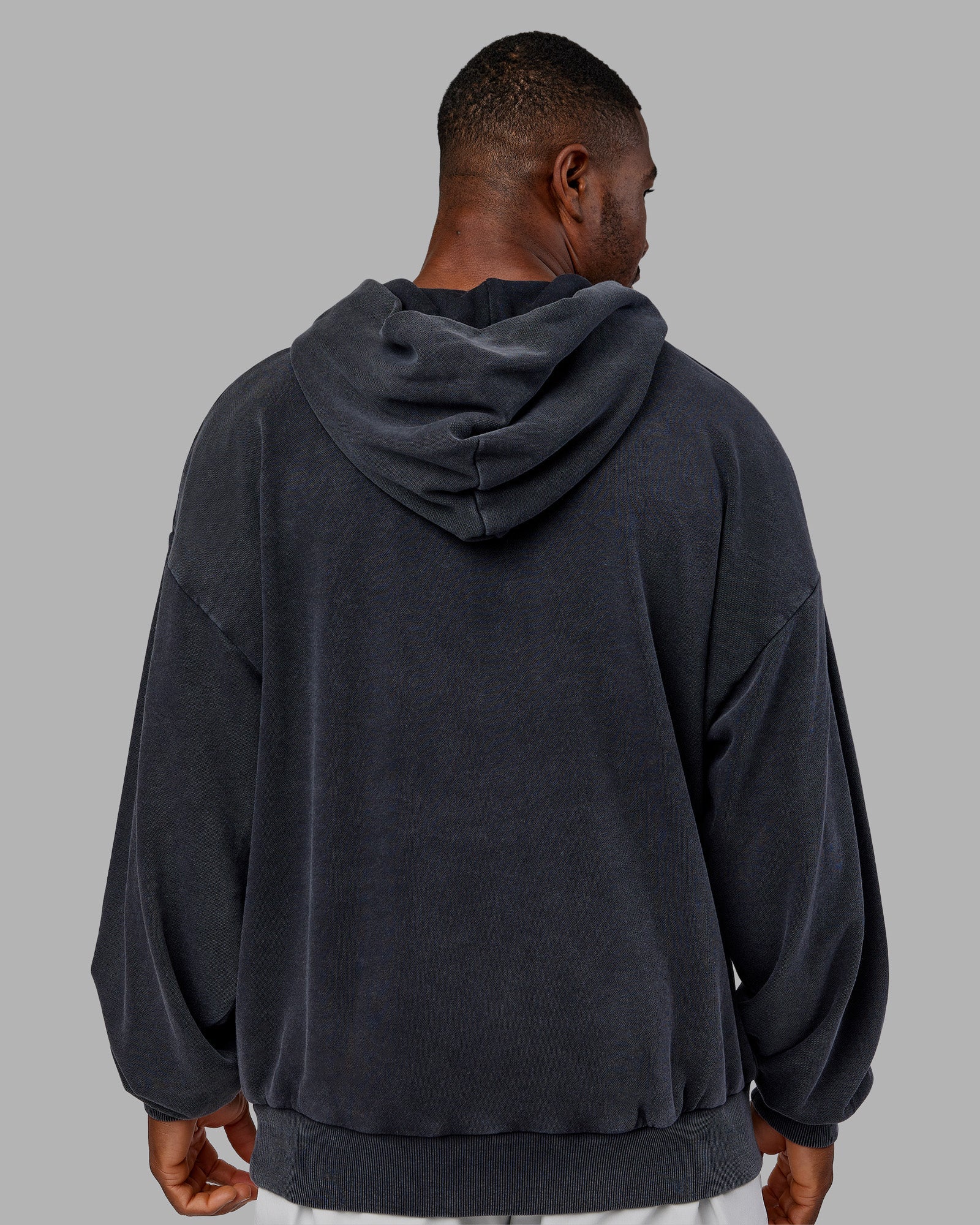 MVP Washed Terry Oversized Hoodie - Black Washed - Image 4