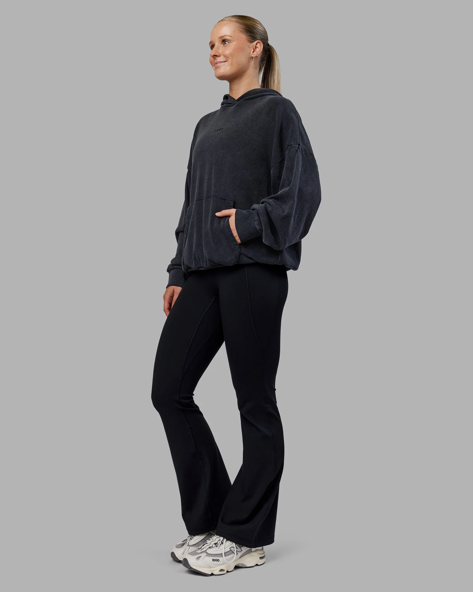 MVP Washed Terry Oversized Hoodie - Black Washed - Image 5