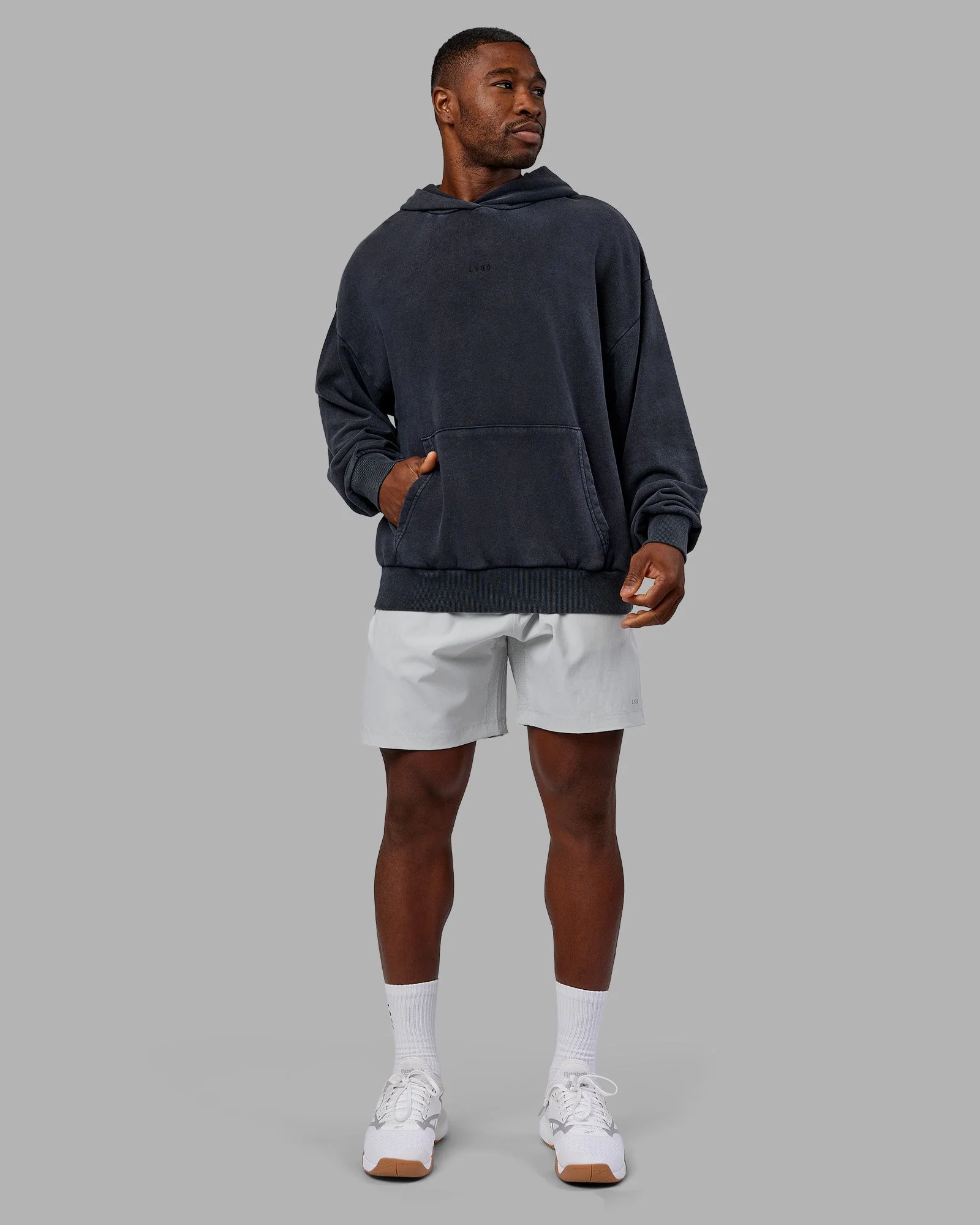 MVP Washed Terry Oversized Hoodie - Black Washed - Image 6