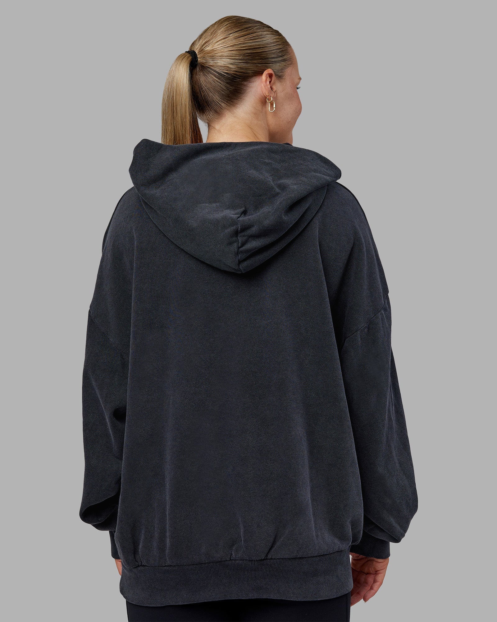MVP Washed Terry Oversized Hoodie - Black Washed - Image 7