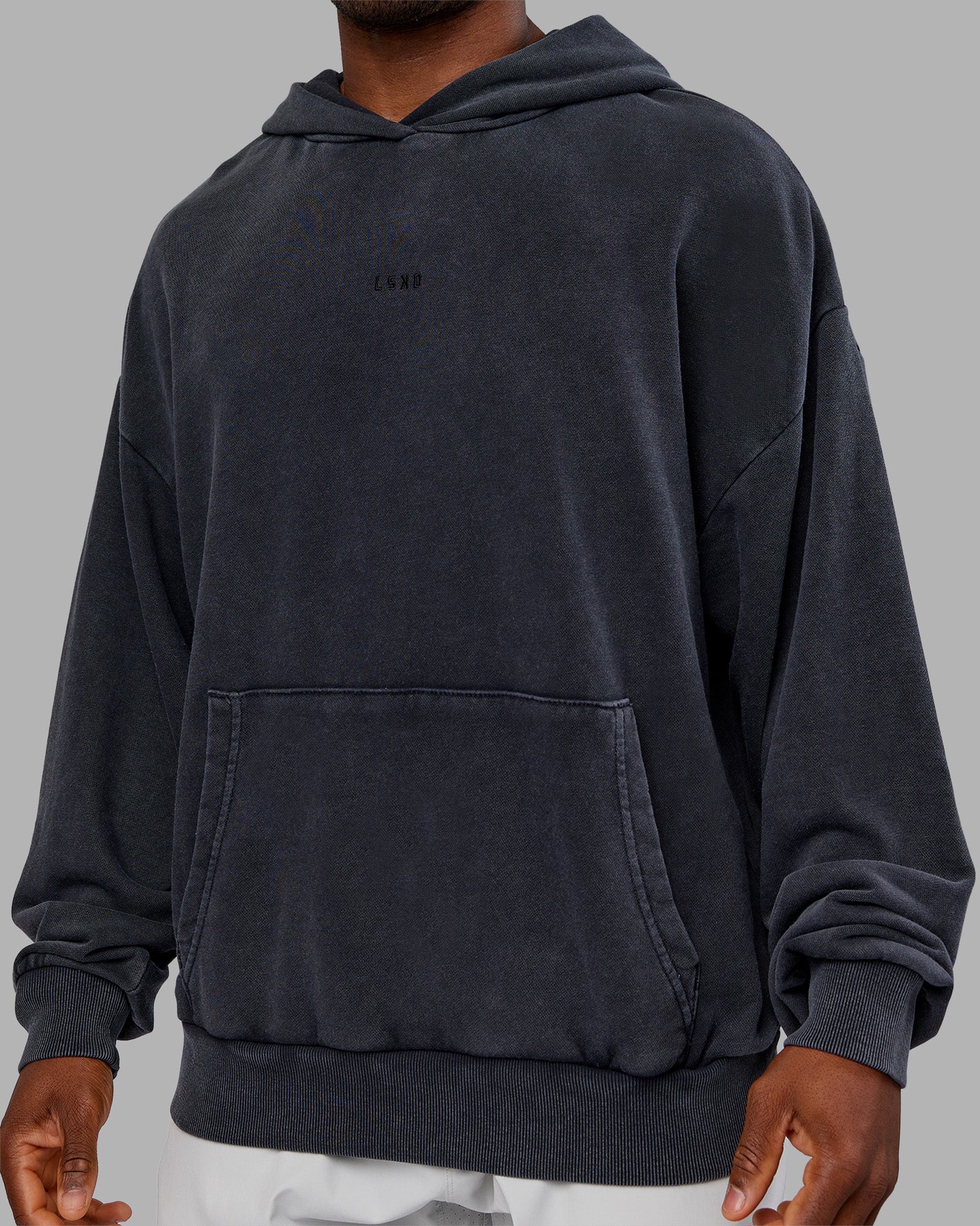 MVP Washed Terry Oversized Hoodie - Black Washed - Image 9