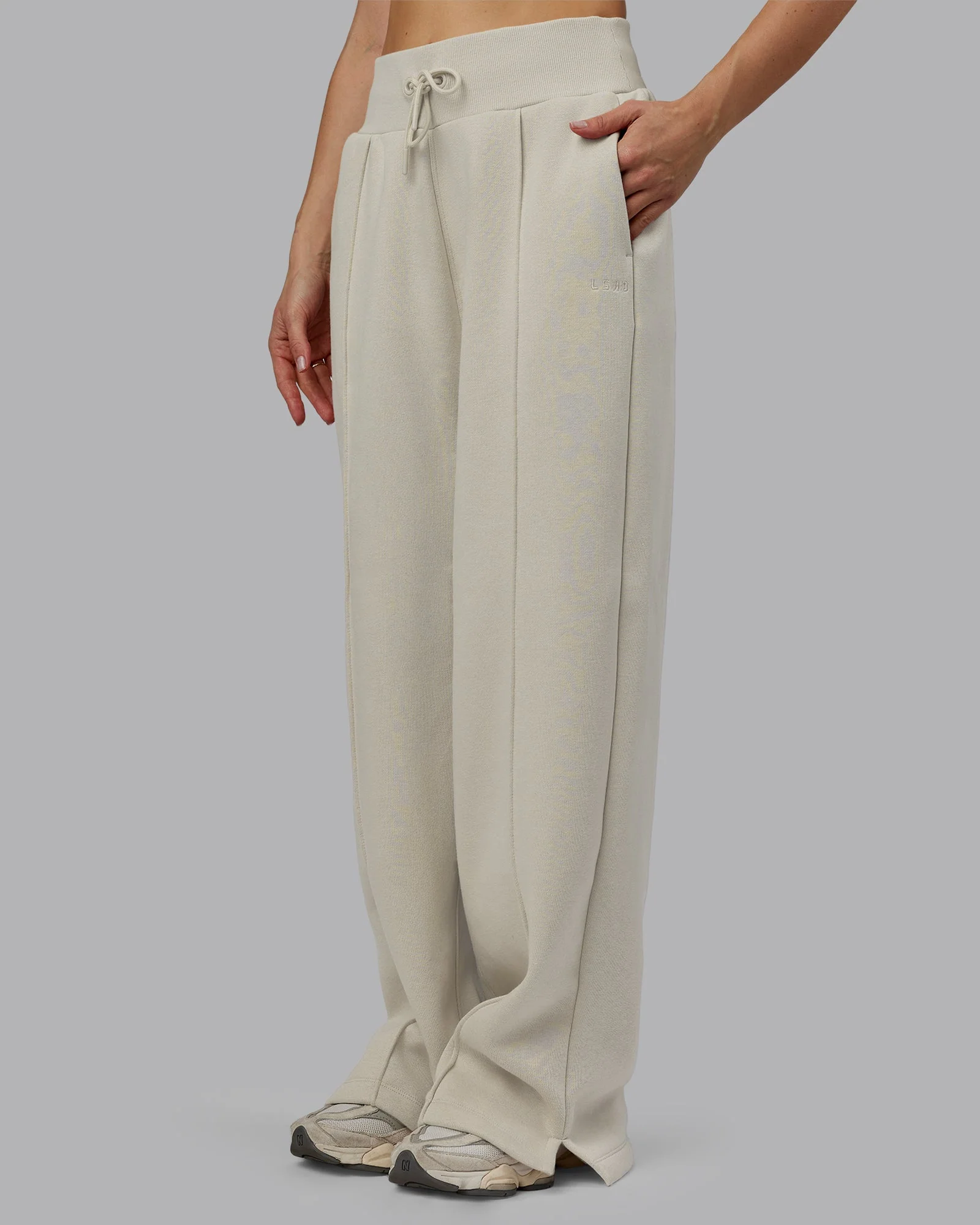 MVP Wide Leg Track Pant - Shale Beige