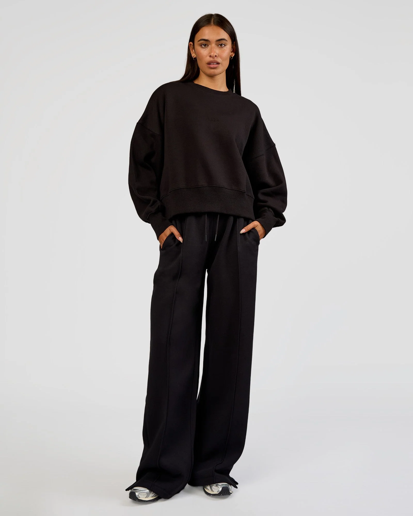 MVP Wide Leg Tall Track Pant - Black - Image 6