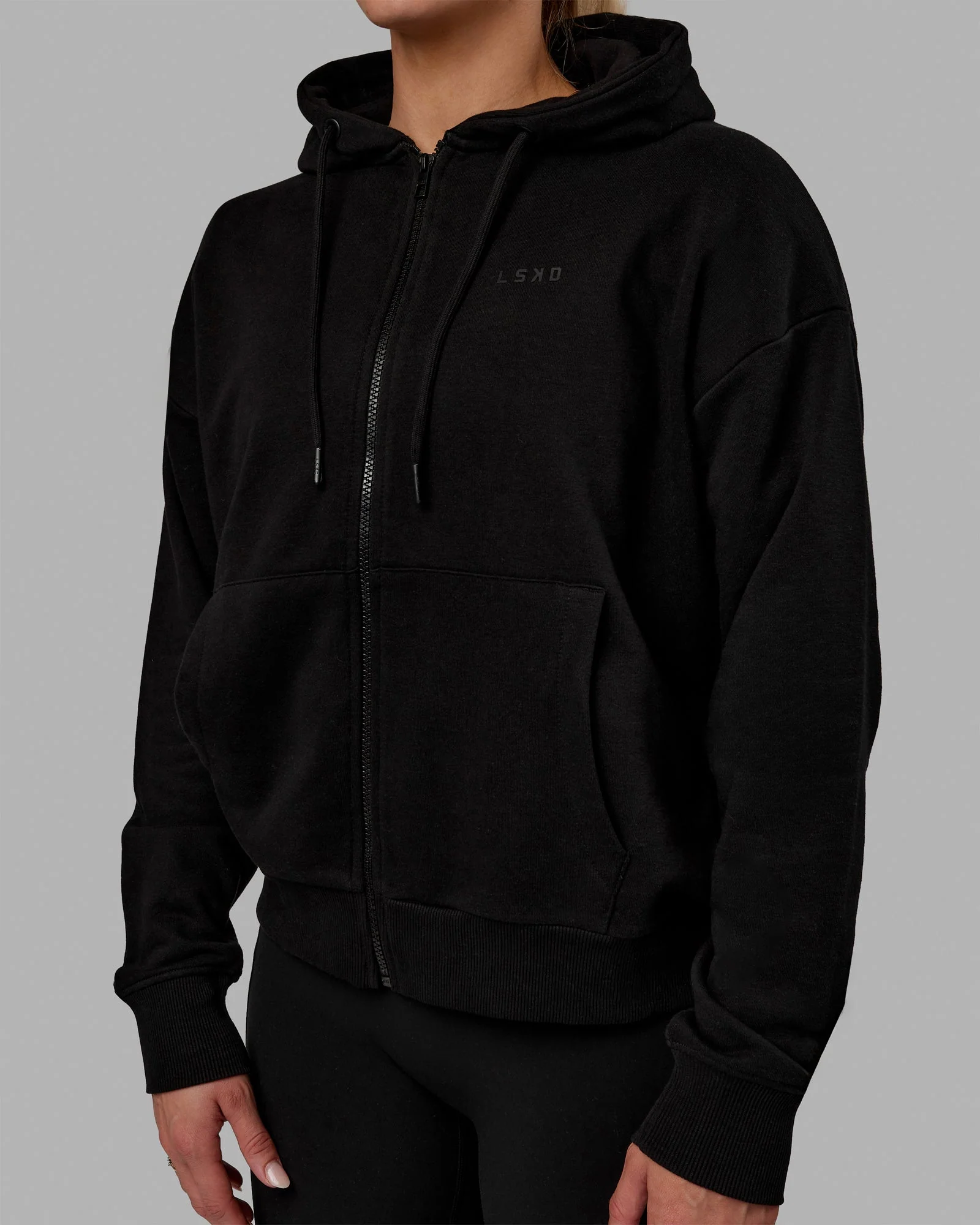 MVP Zip Through Hoodie - Black - Image 3
