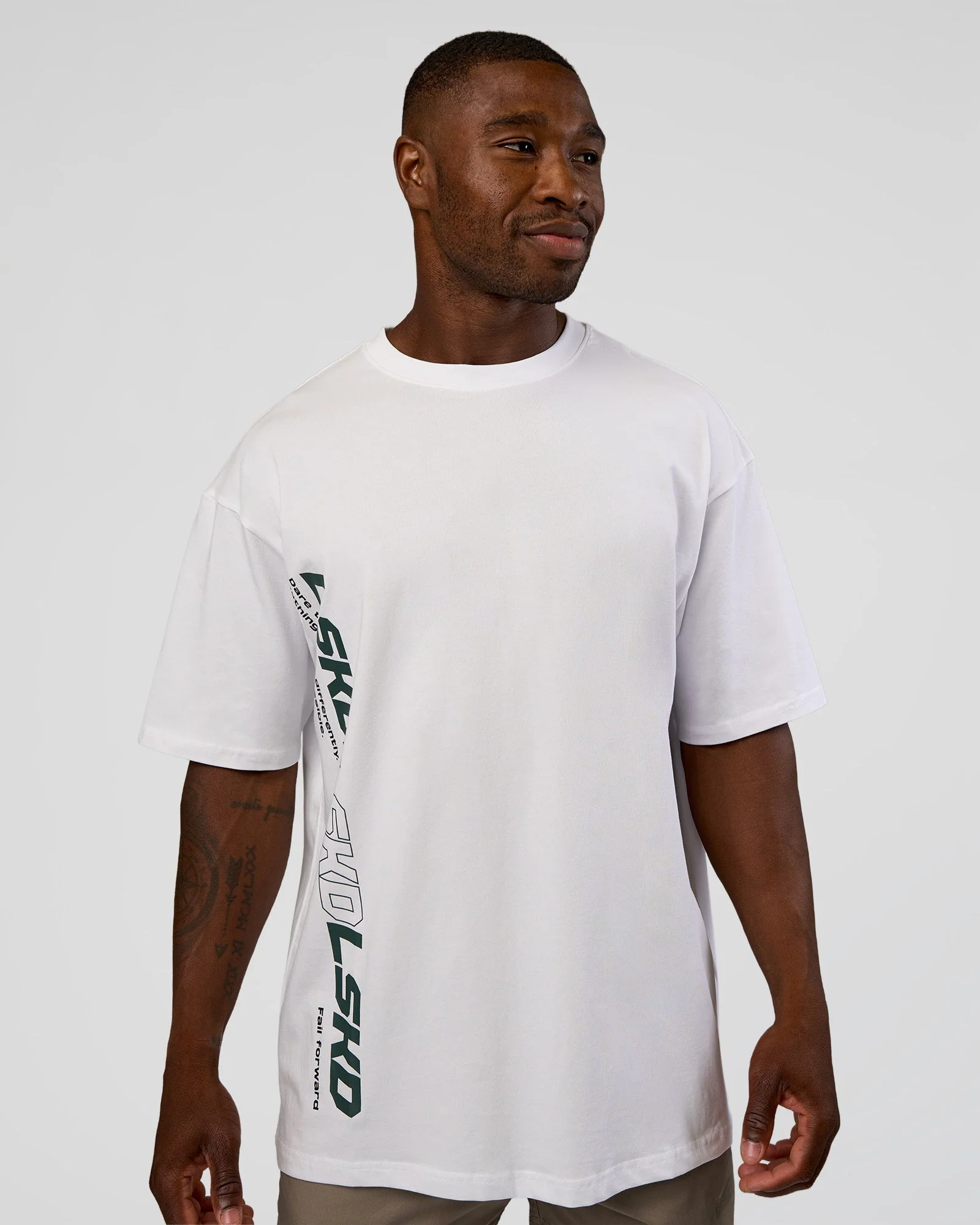Nothing Is Impossible FLXCotton Oversized Tee - White-Vital Green - Image 12
