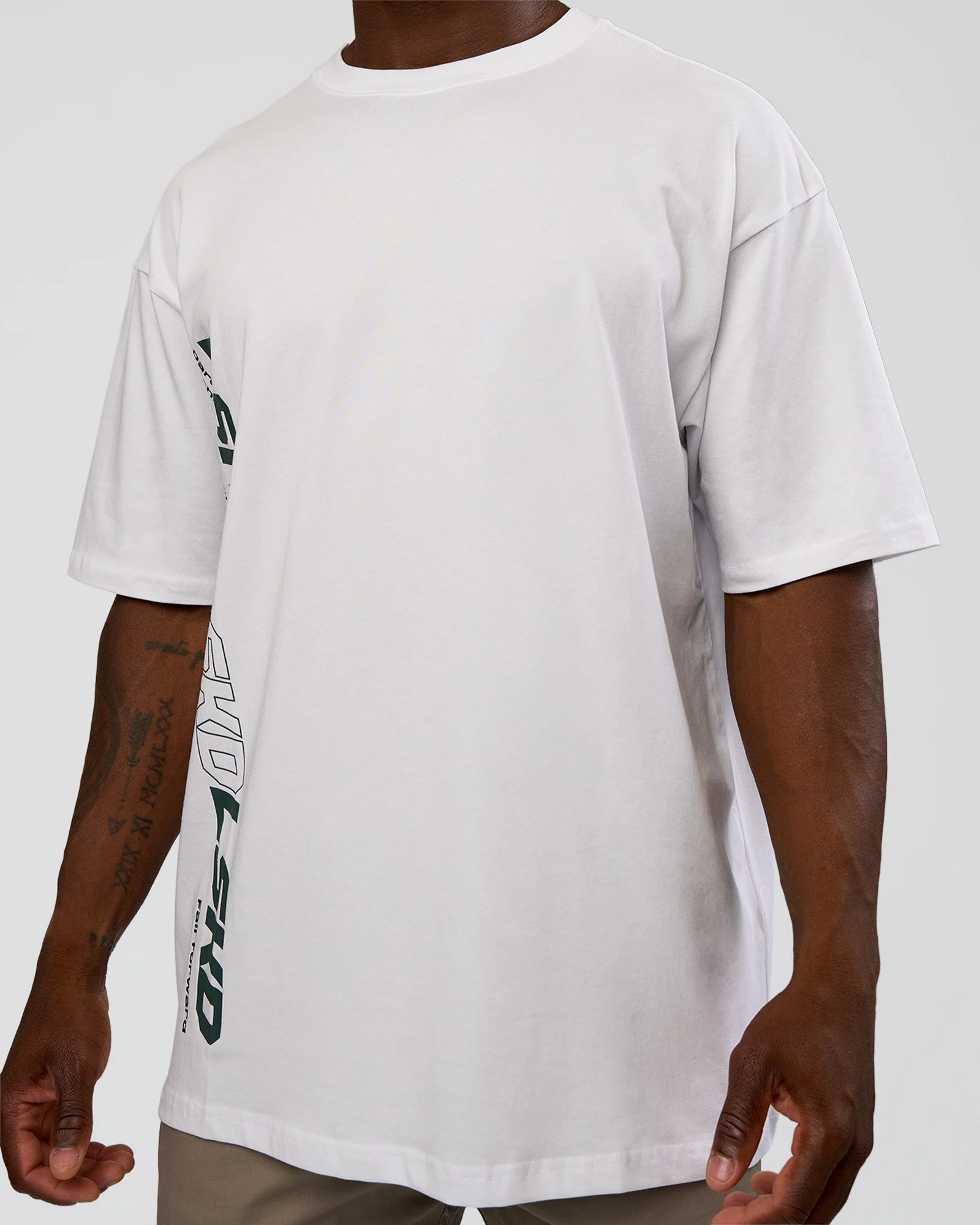 Nothing Is Impossible FLXCotton Oversized Tee - White-Vital Green - Image 7