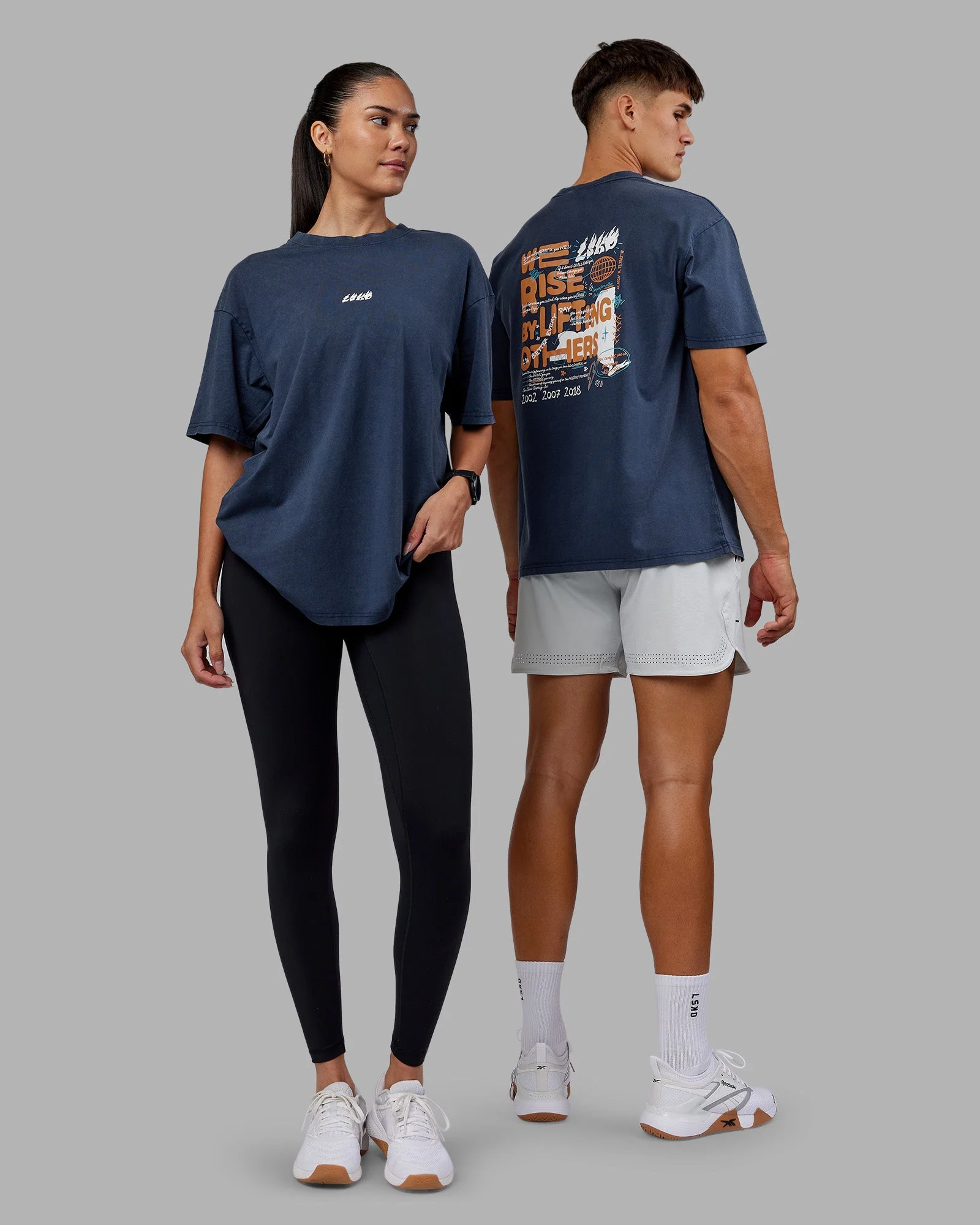 NY25 FLXCotton Oversized Tee - Future Navy Washed-Blue - Image 2