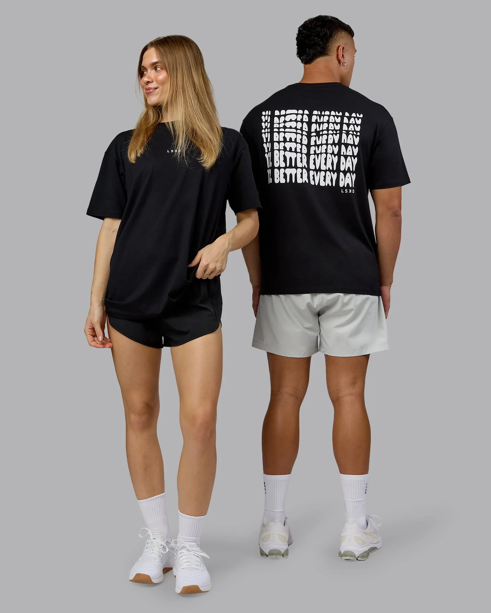 On Repeat FLXCotton Oversized Tee - Black-White