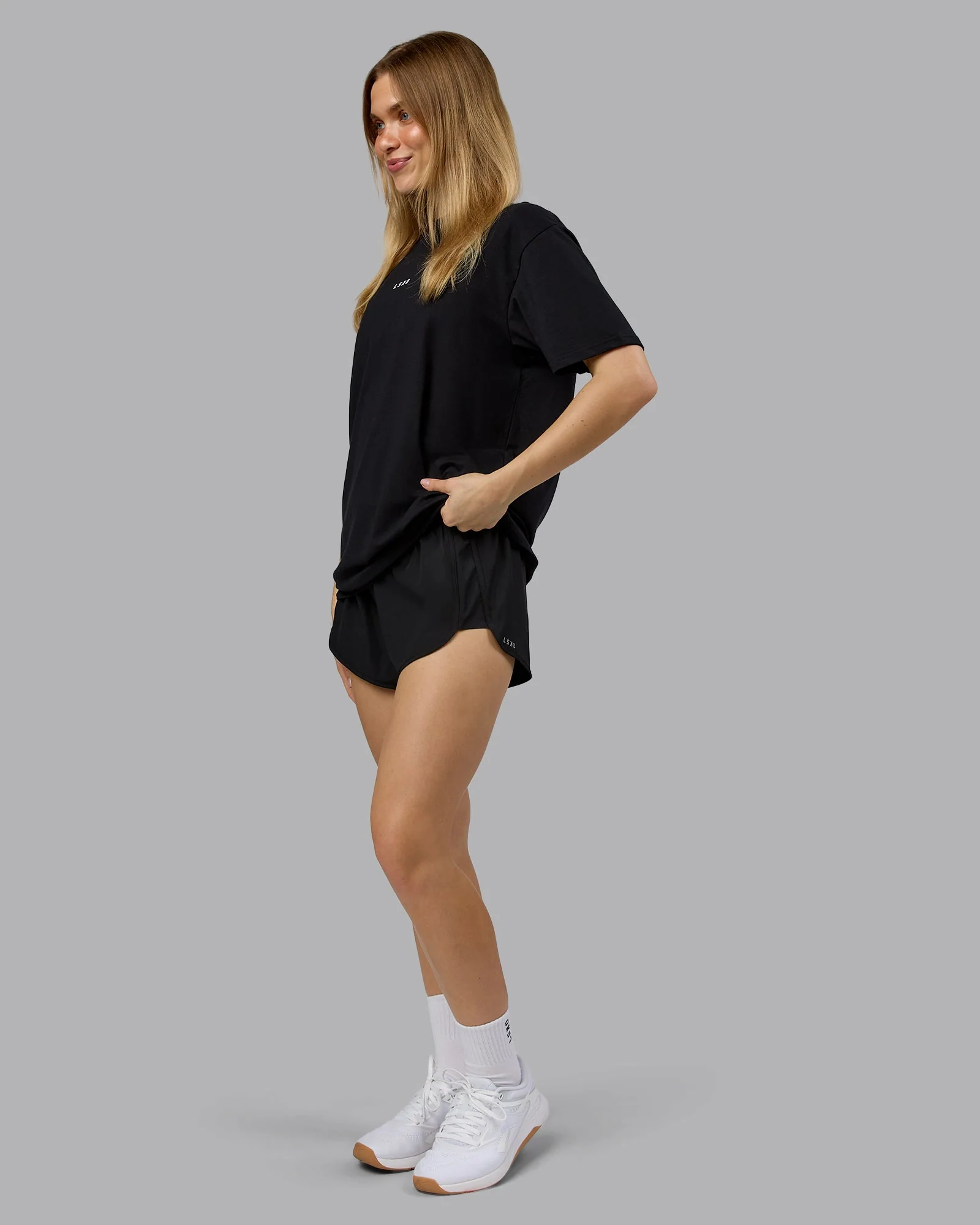 On Repeat FLXCotton Oversized Tee - Black-White - Image 10