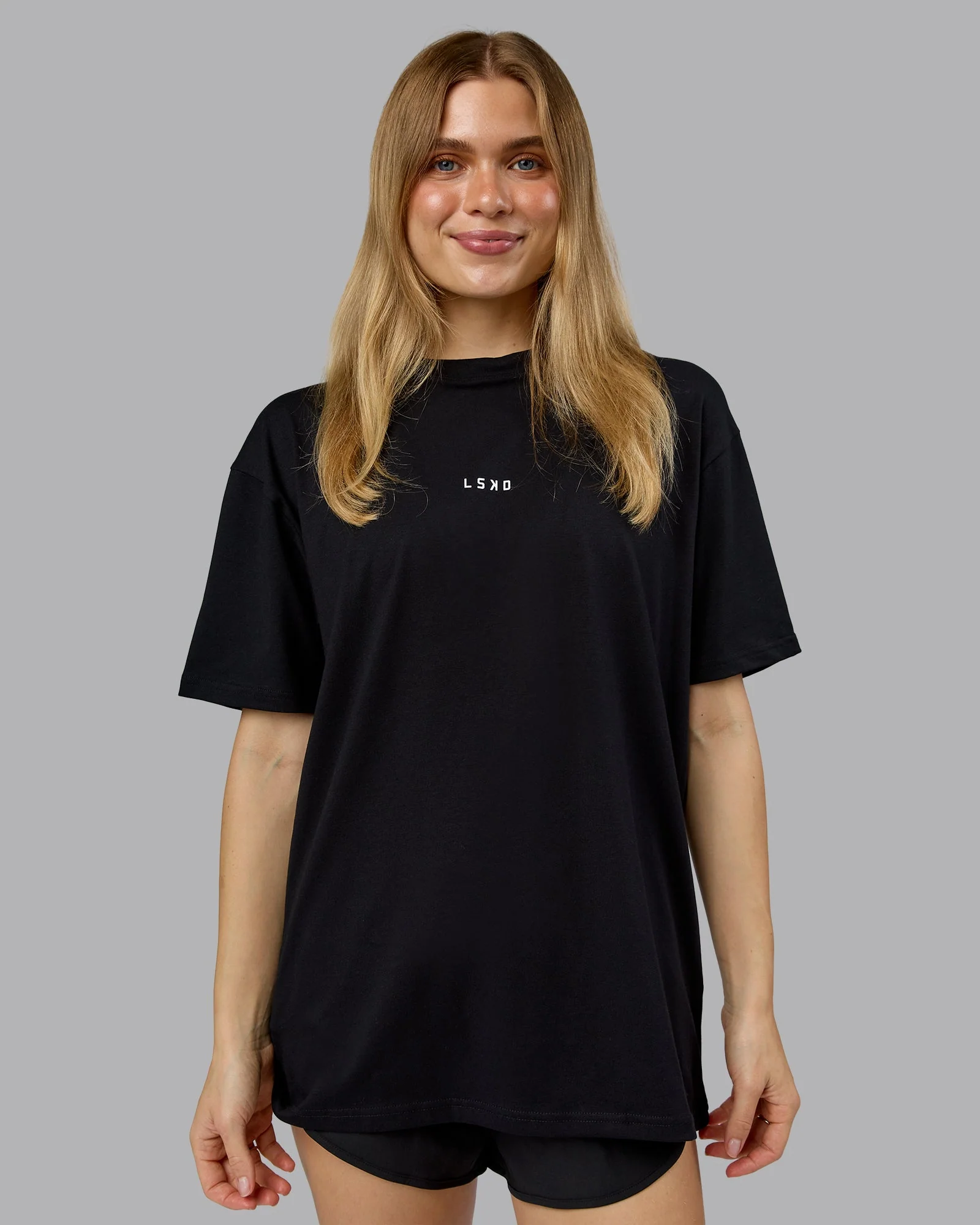 On Repeat FLXCotton Oversized Tee - Black-White - Image 3