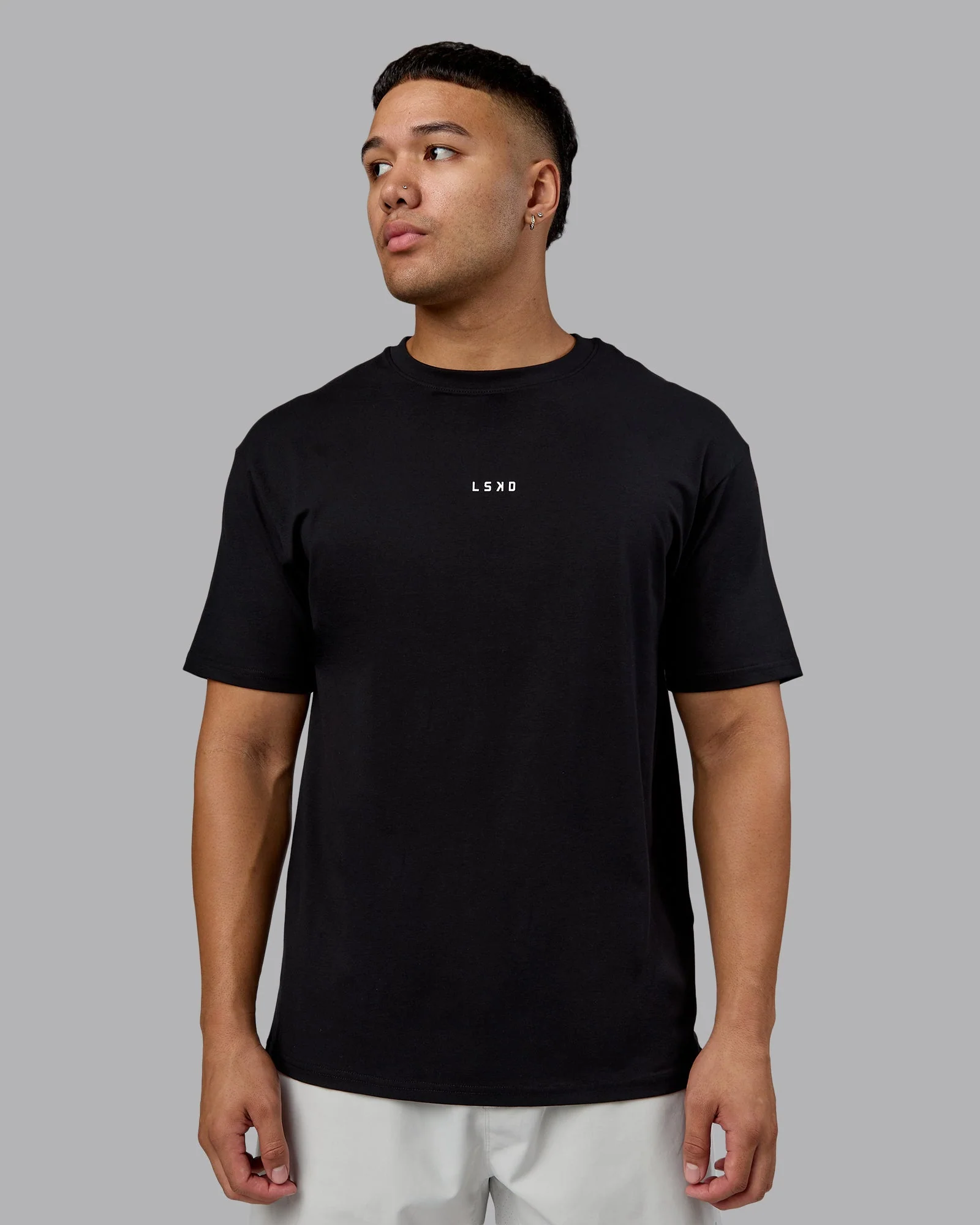 On Repeat FLXCotton Oversized Tee - Black-White - Image 4