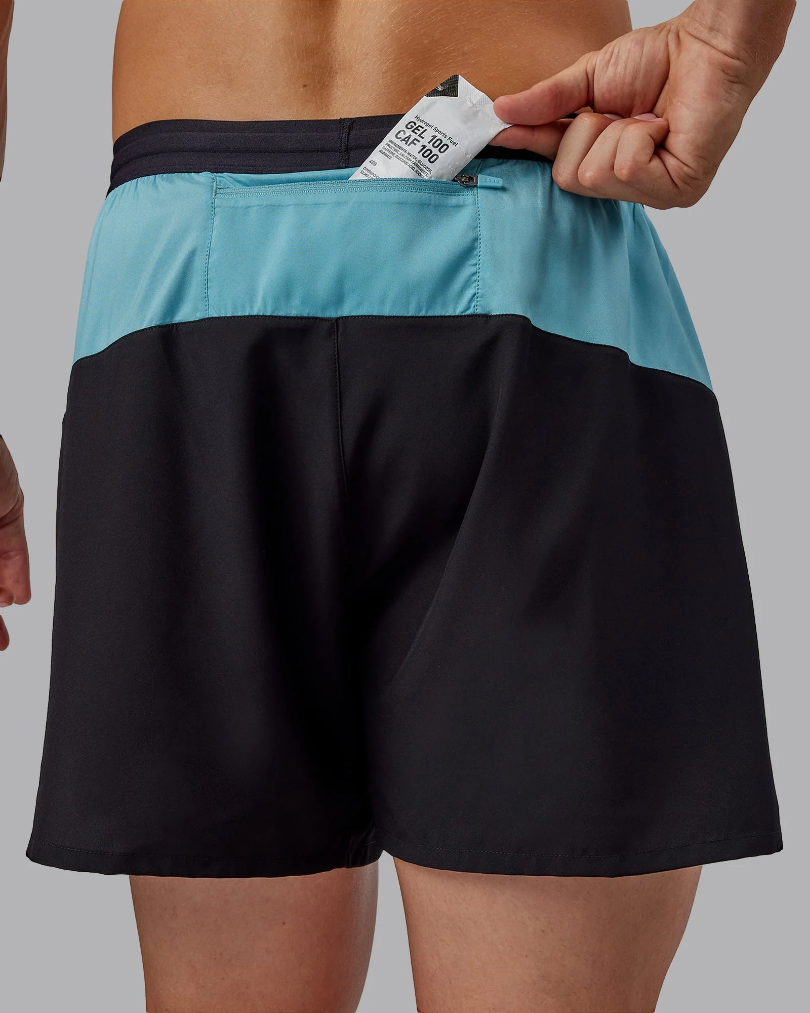 Pace 5" Lined Running Short - Black-Retro Blue - Image 4