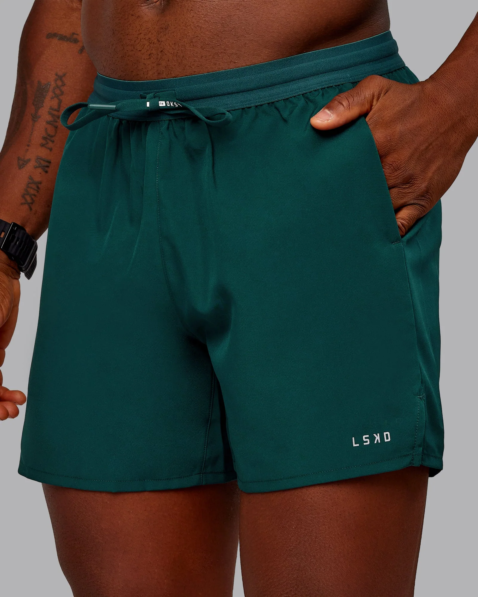 Pace 5" Lined Running Short - Dark Moss - Image 2