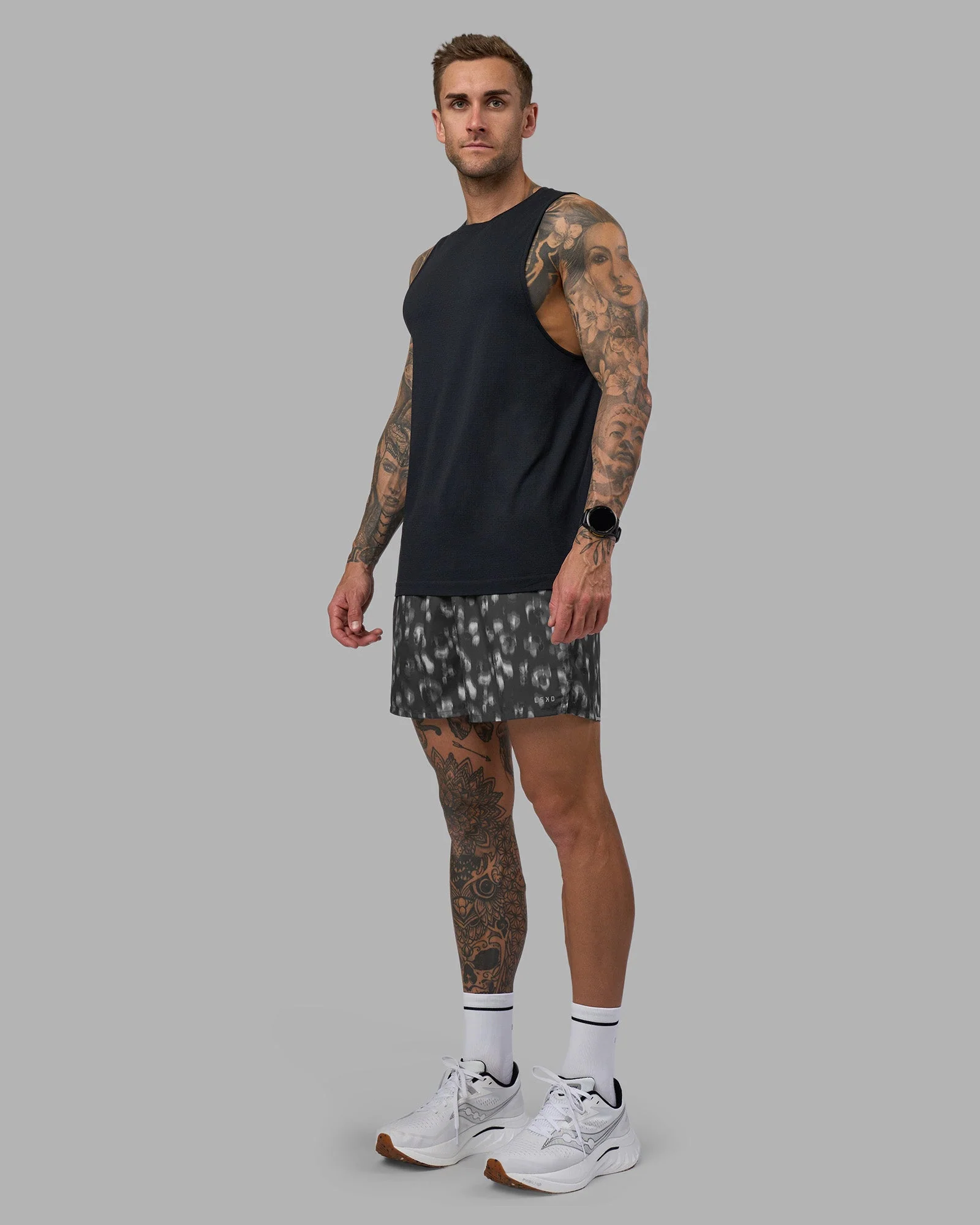 Pace 5" Lined Running Short - Markings Dark Storm Print - Image 5