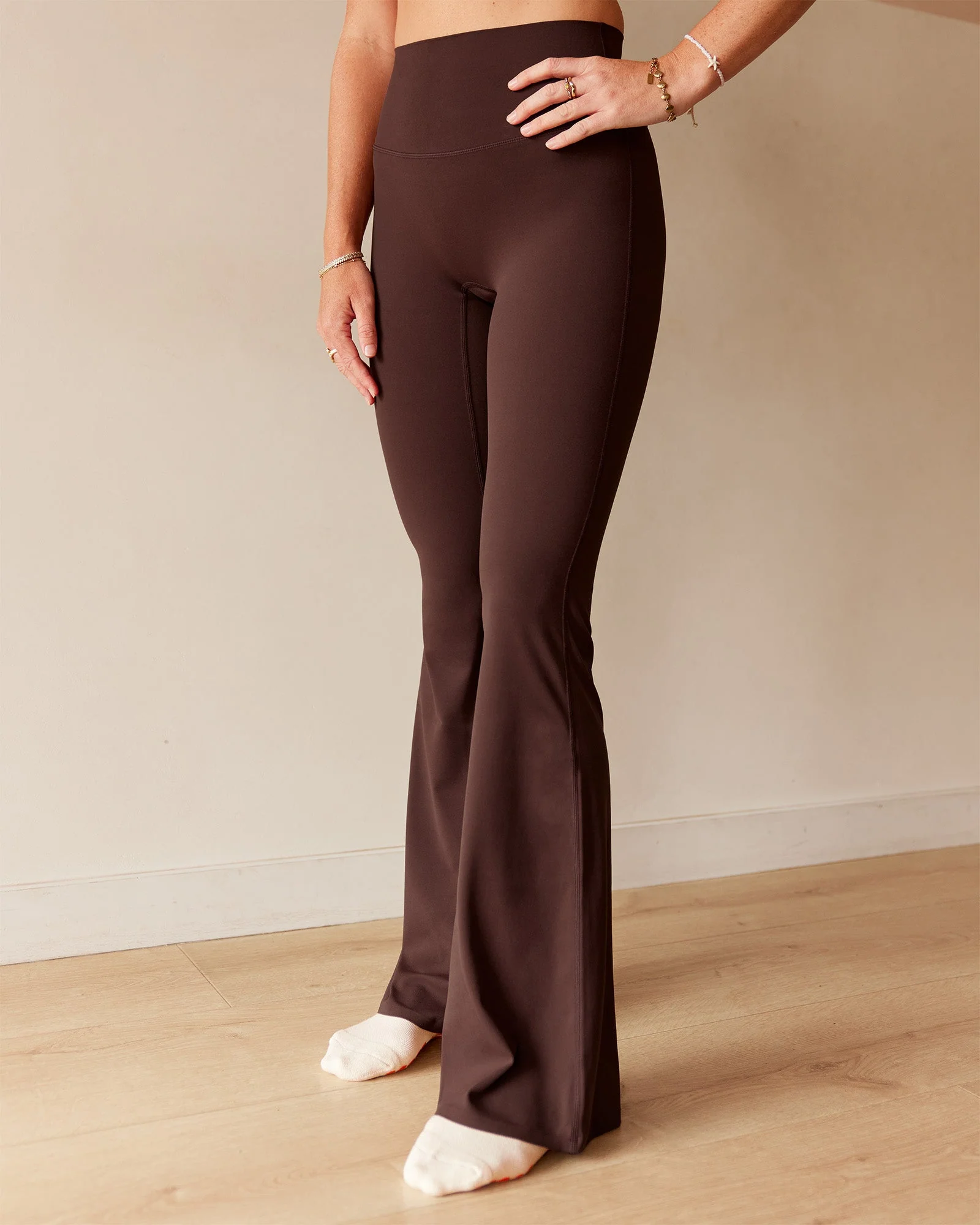 Peaches Elixir High-Rise Flared Pant - Hot Chocolate