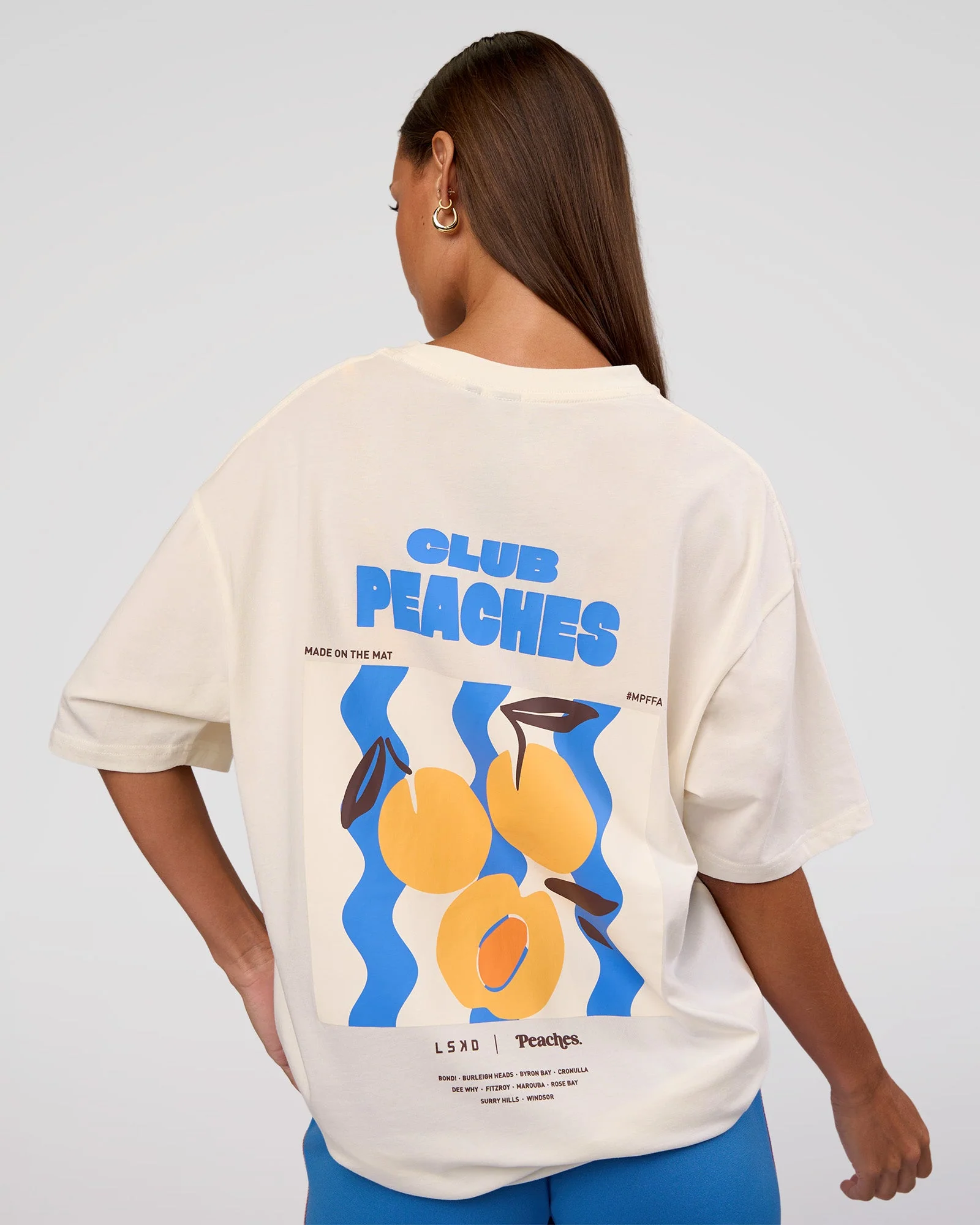 Peaches x LSKD Collection FLXCotton Oversize Tee - Off White - Image 13