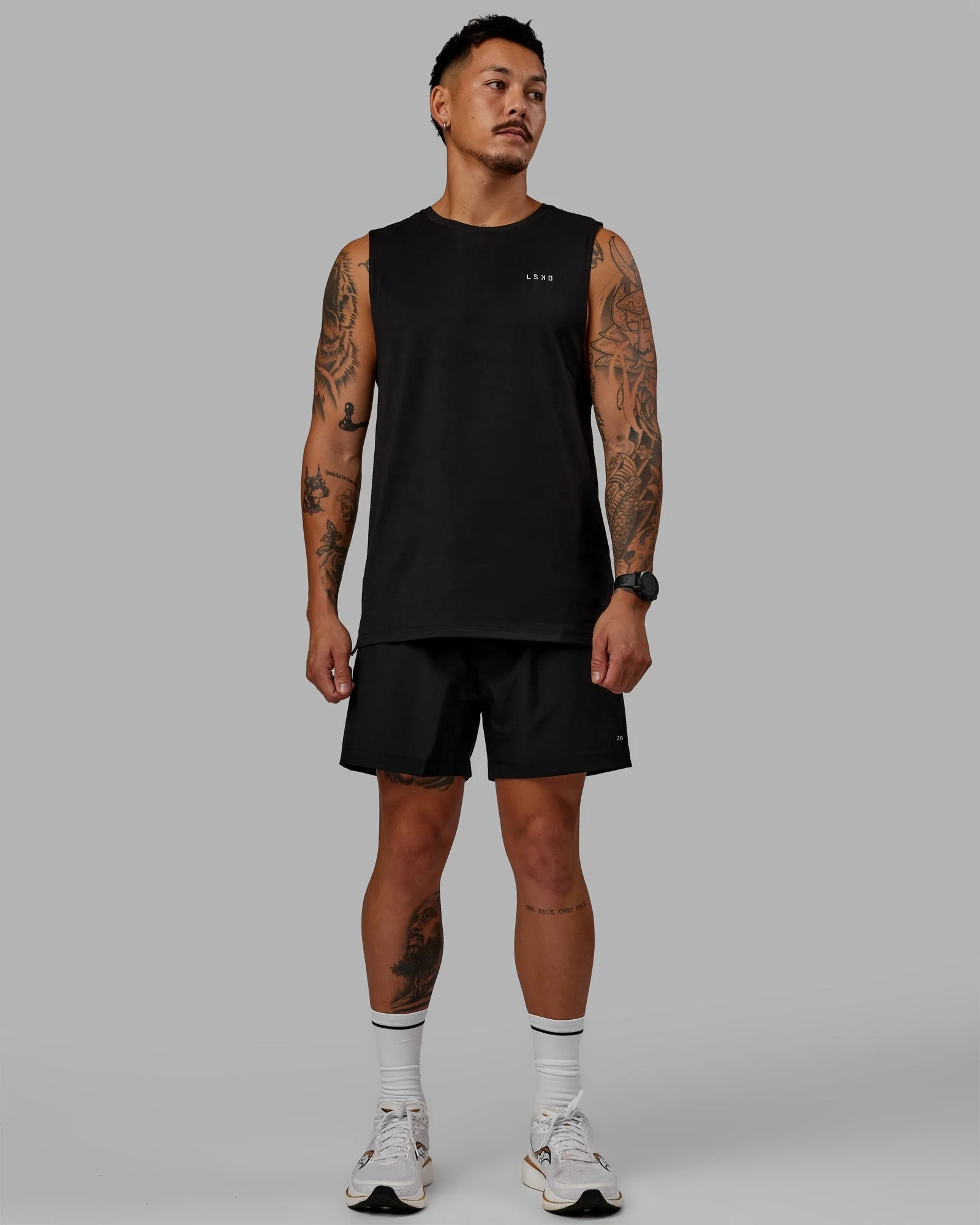 Perform VapourFLX Muscle Tank - Black-Reflective - Image 4