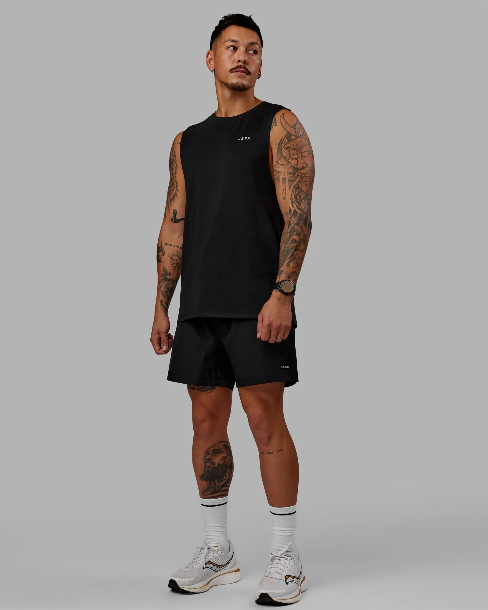 Perform VapourFLX Muscle Tank - Black-Reflective - Image 6