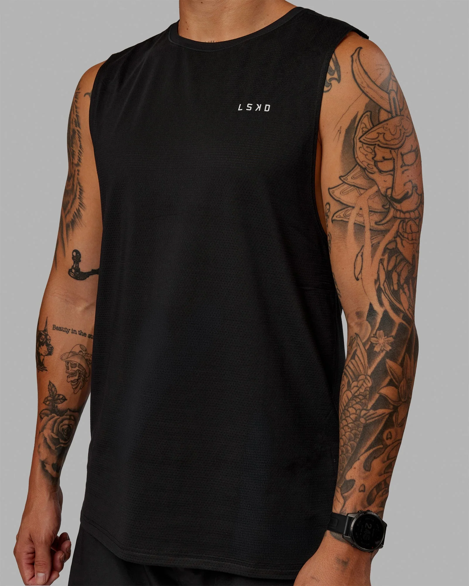 Perform VapourFLX Muscle Tank - Black-Reflective - Image 7