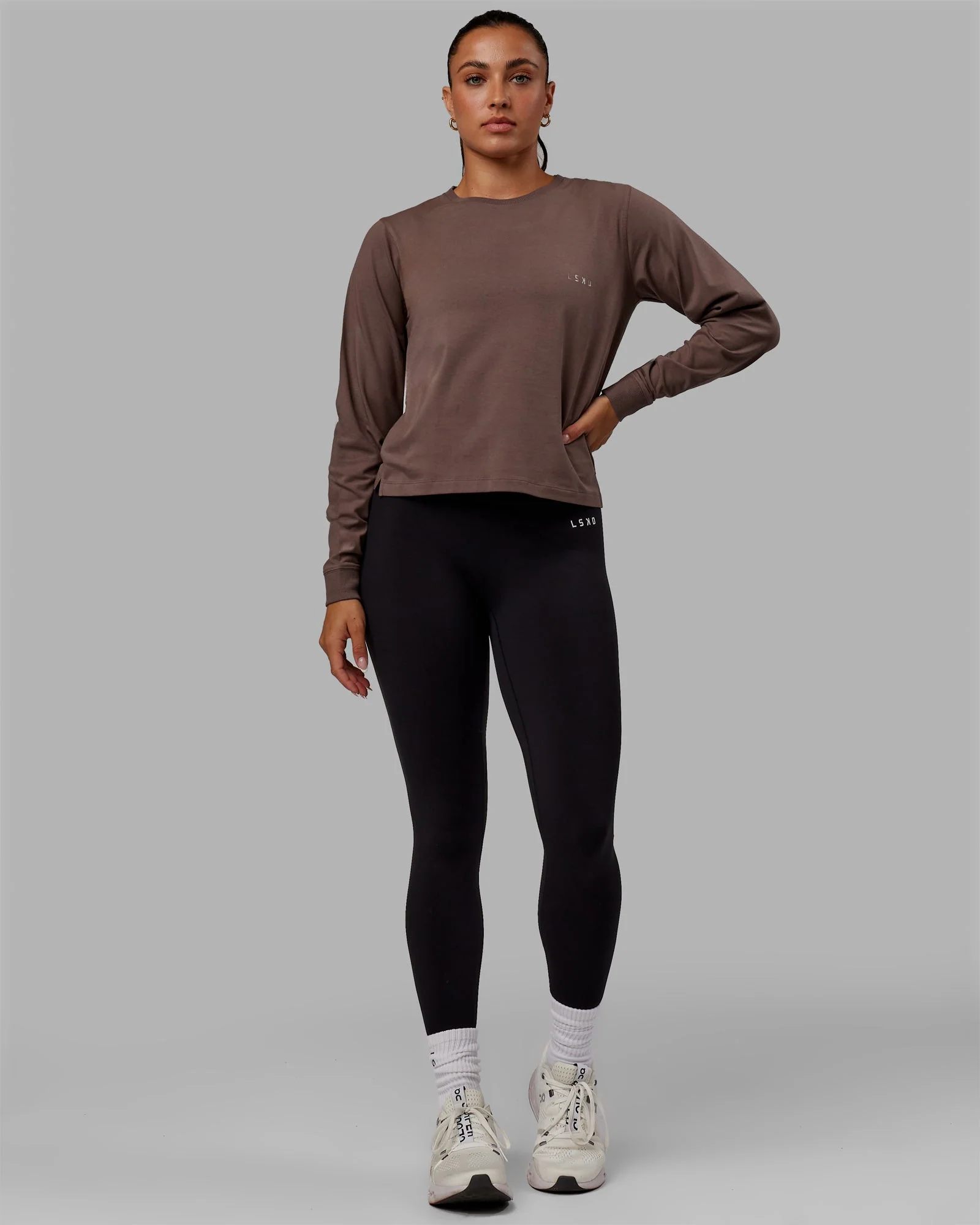 Deluxe PimaFLX LS Tee - Peppercorn - Image 3