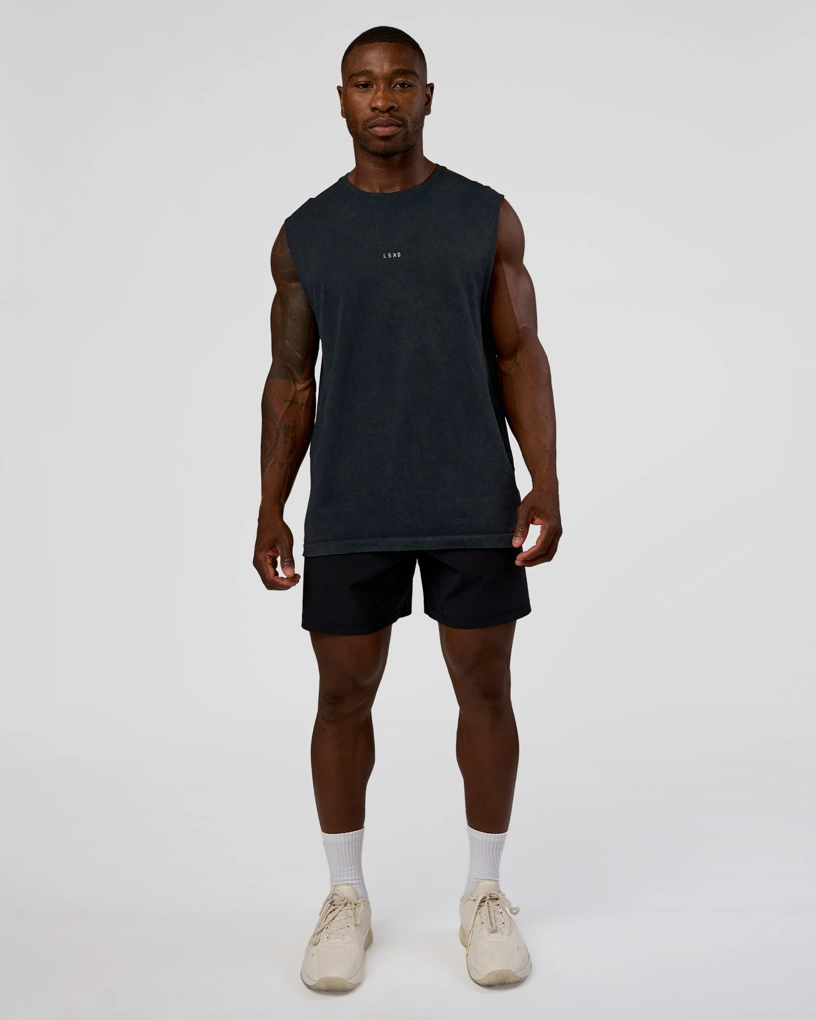 Power Muscle Tank - Pirate Black Washed - Image 5
