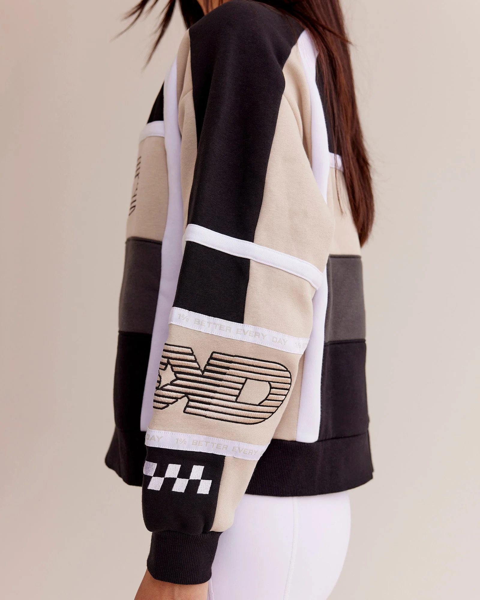 Power Sweater - Black-Shale Beige - Image 3