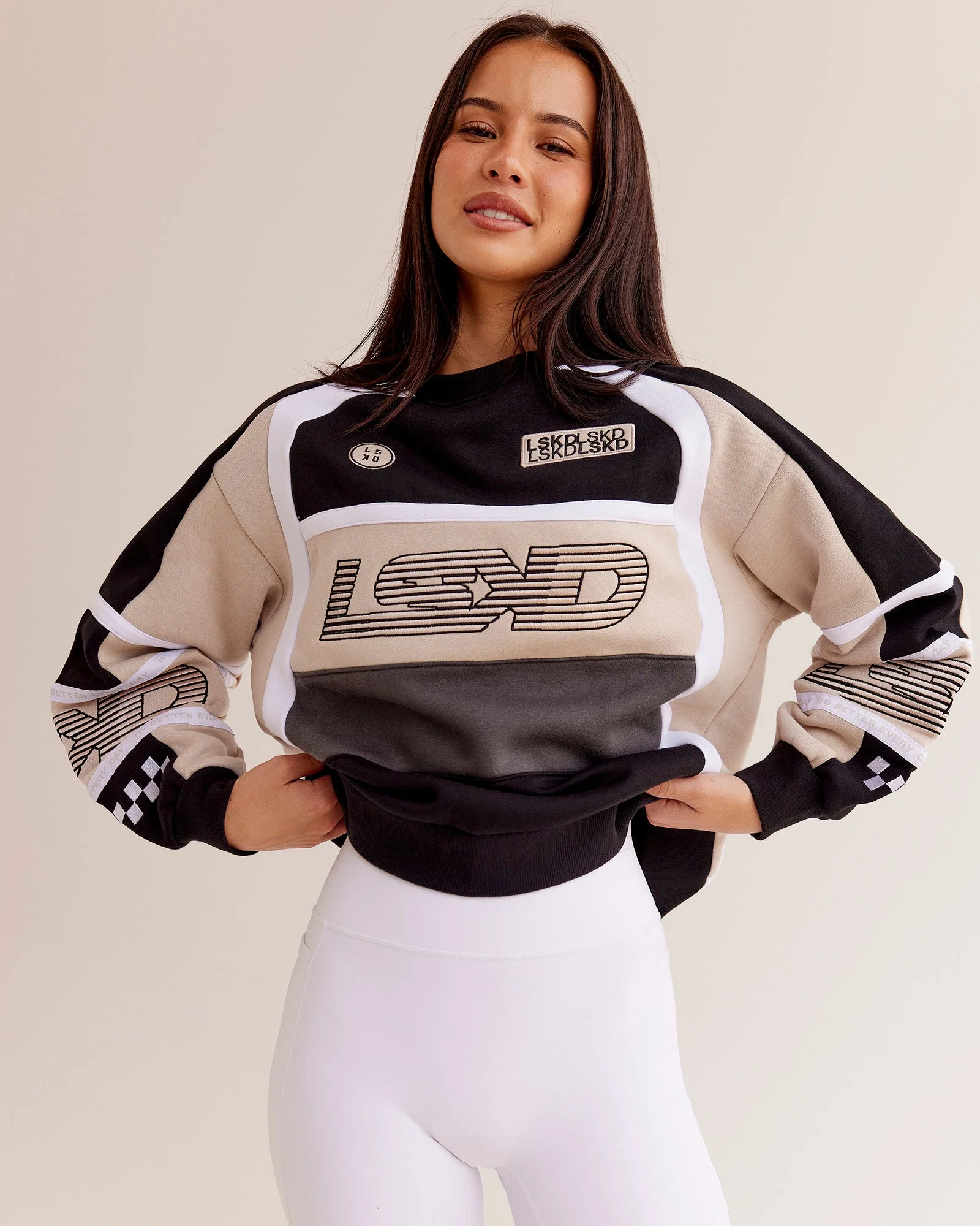 Power Sweater - Black-Shale Beige - Image 7