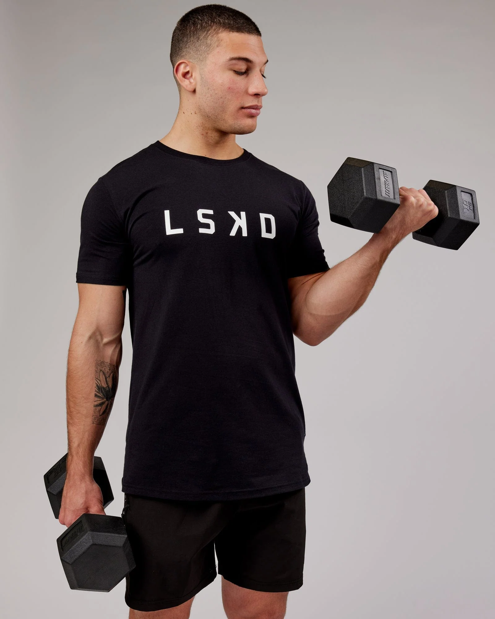 Power FLXDRY Tee - Black-White - Image 2