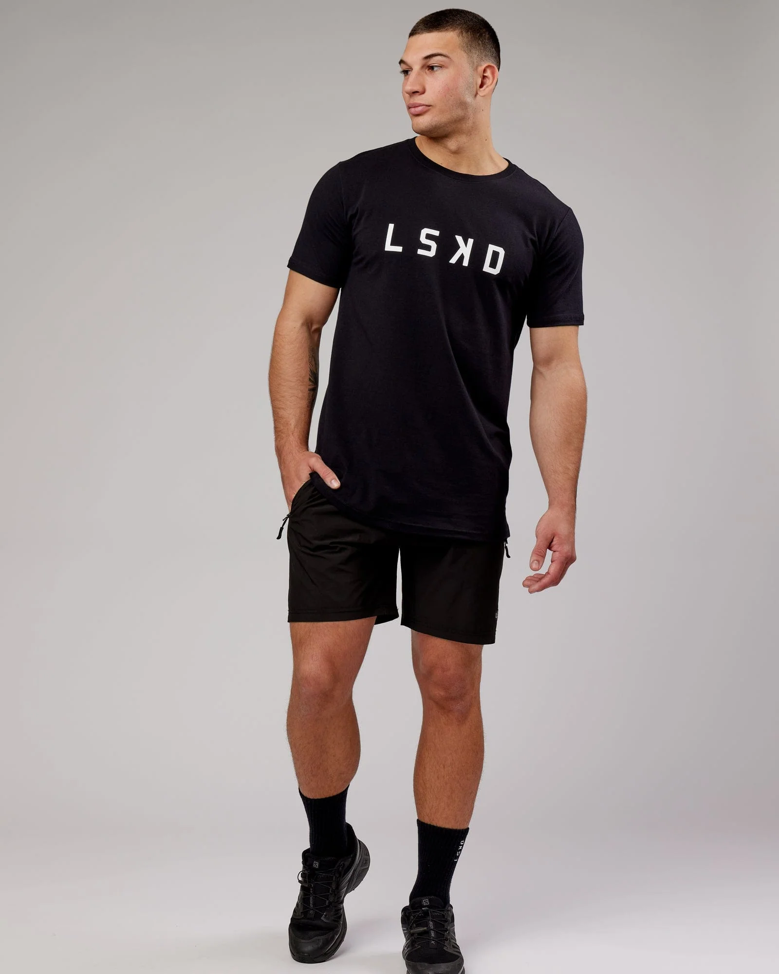 Power FLXDRY Tee - Black-White - Image 3