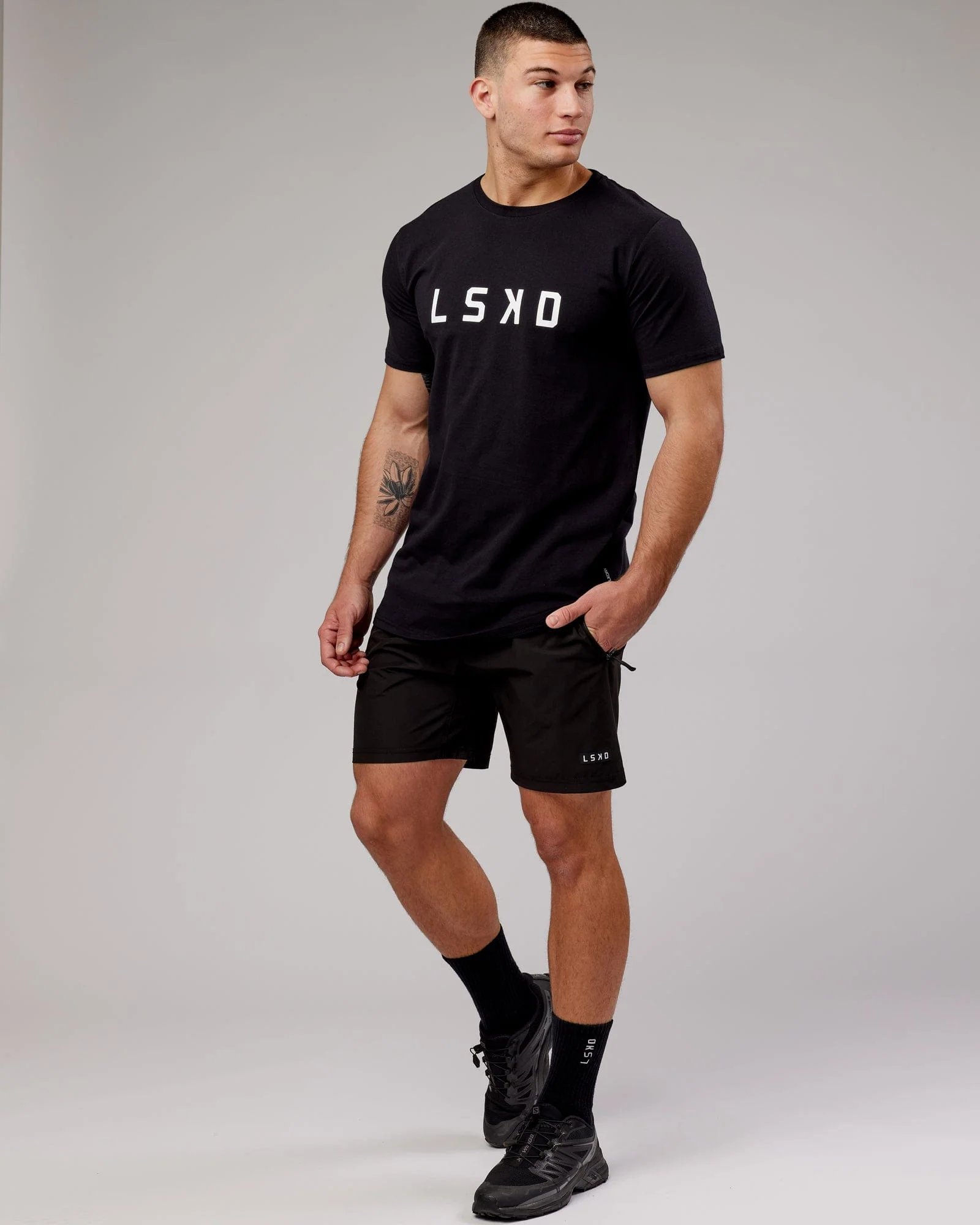 Power FLXDRY Tee - Black-White - Image 5