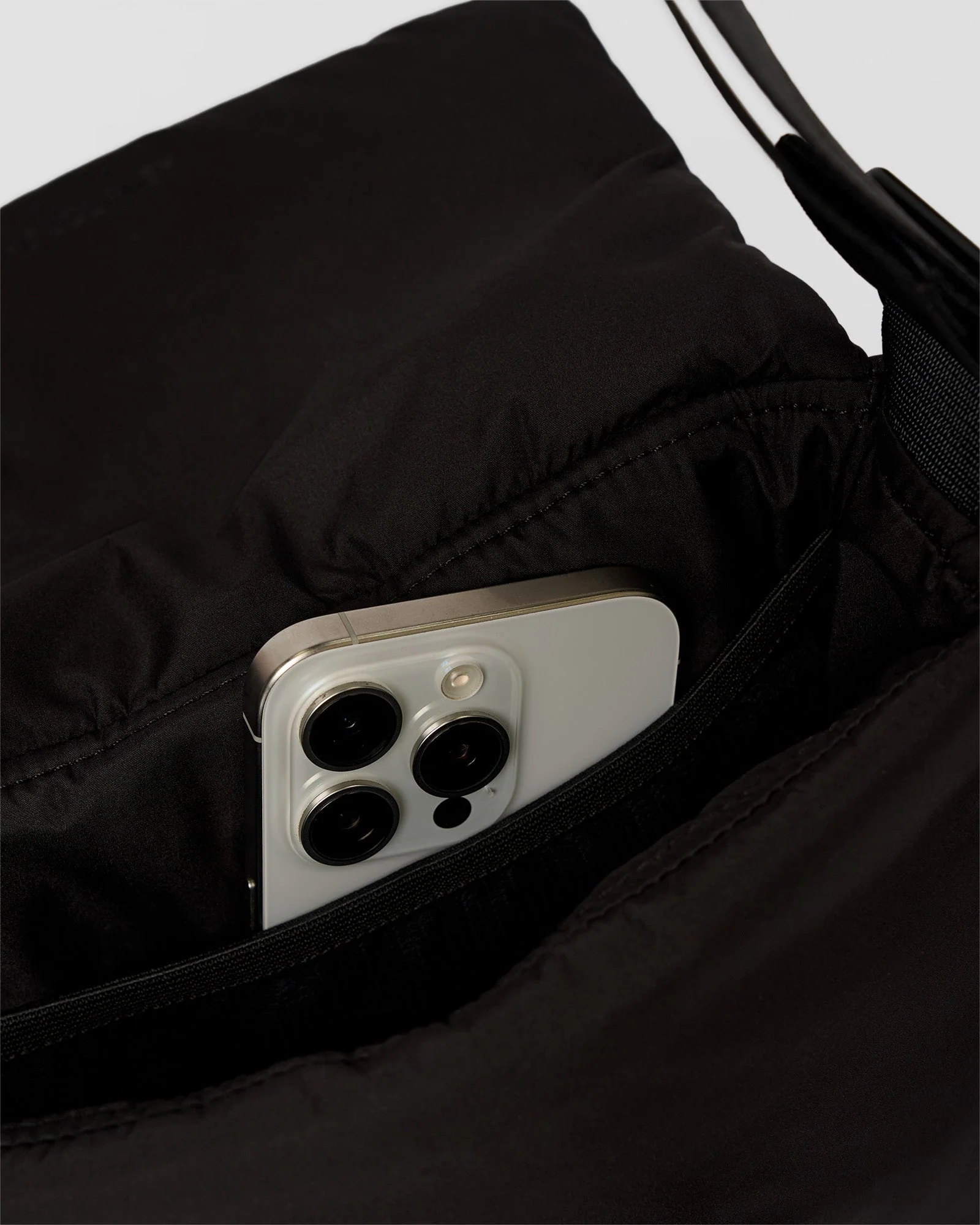 Puffer Crossbody Bag - Black - Image 2