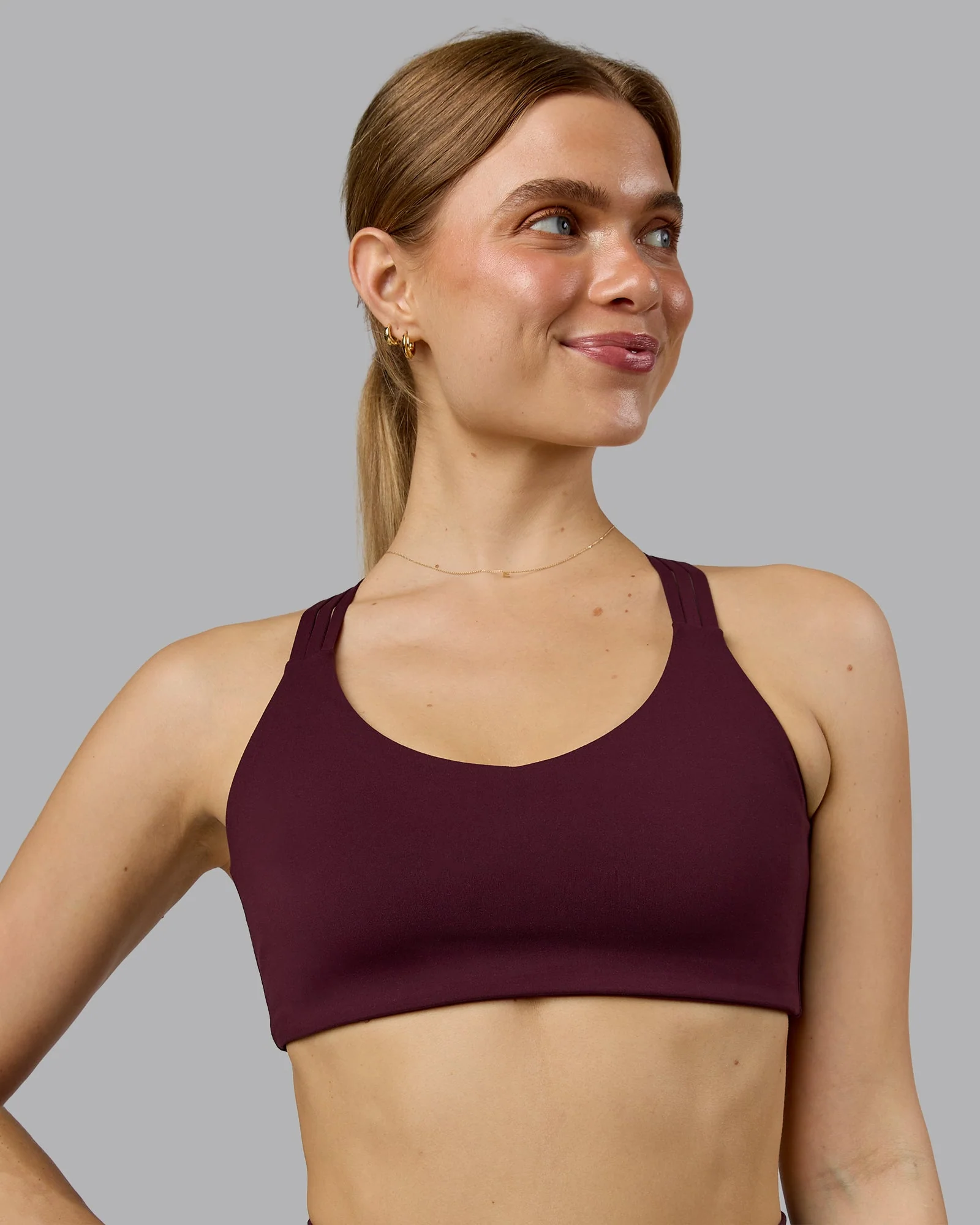 Push The Limit Sports Bra - Cherry Lacquer
