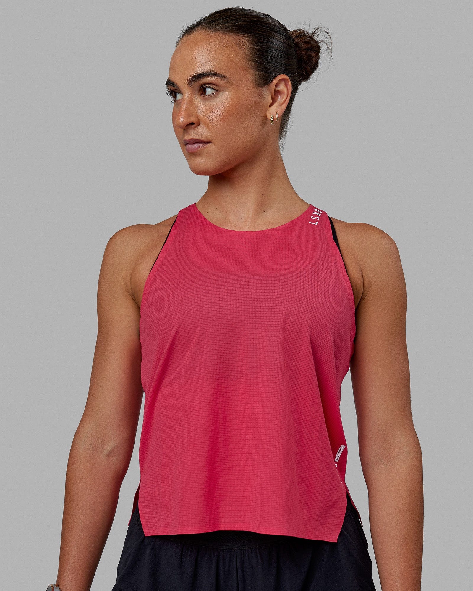 Race Day Performance Tank - Raspberry-White - Image 2