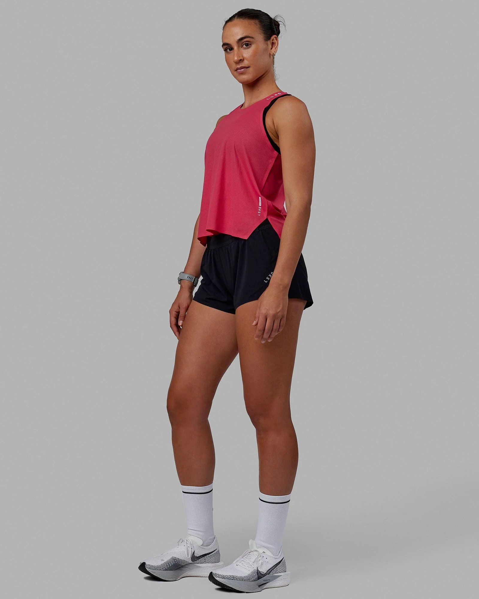 Race Day Performance Tank - Raspberry-White - Image 3