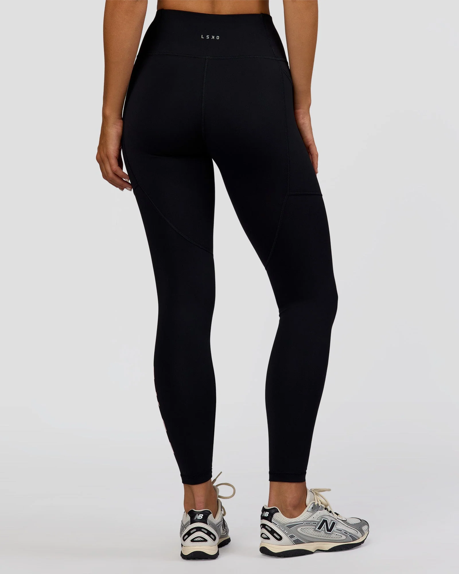 Rep Ultra High-Rise Full Length Legging Pockets - Black-Marshmallow - Image 5