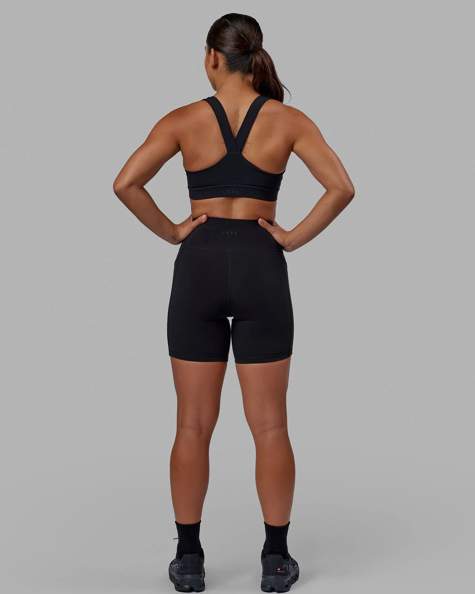 Rep Sports Bra - Black-White - Image 4