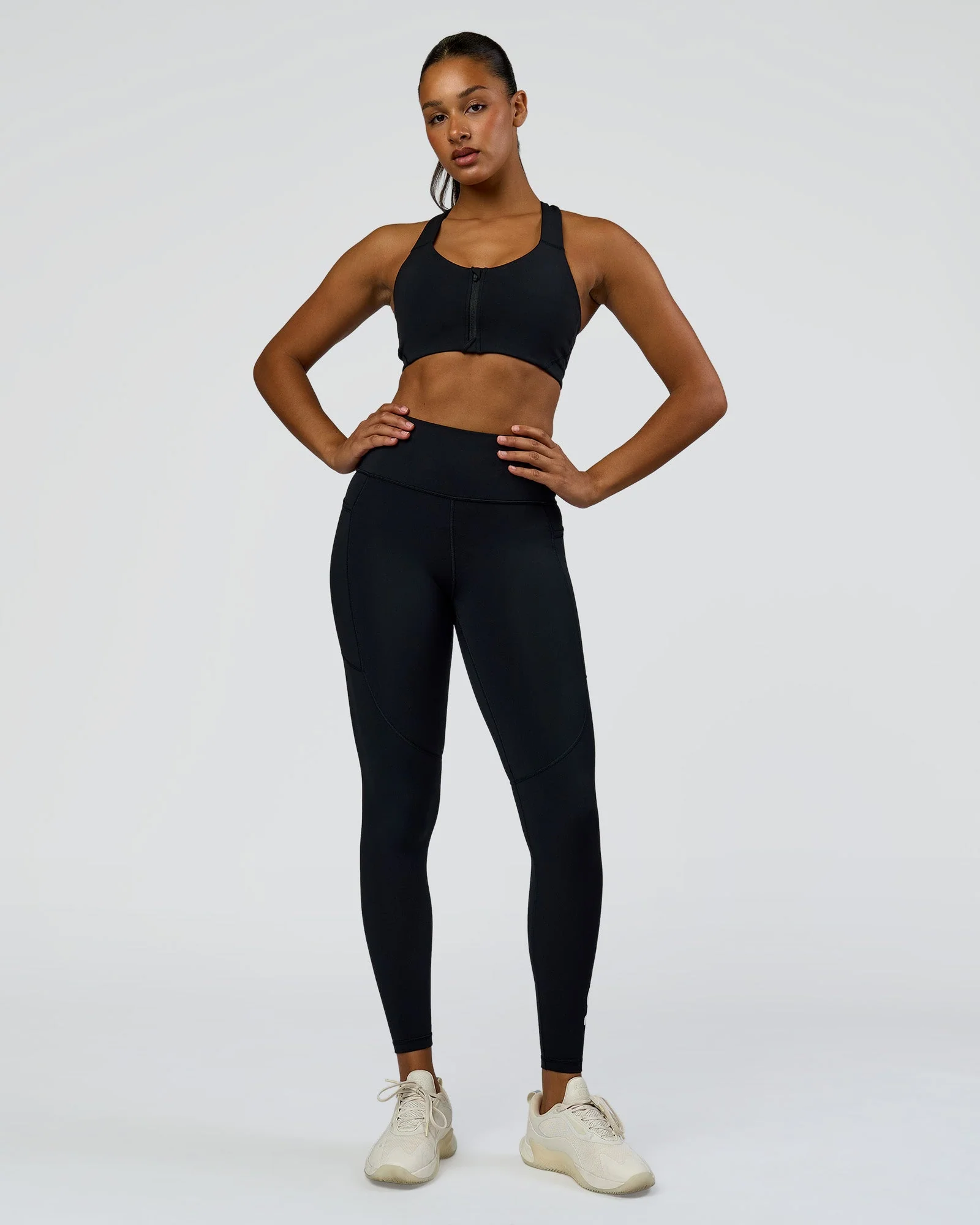 Rep Street Script Ultra High-Rise Full Length Legging Pockets - Black-White - Image 3