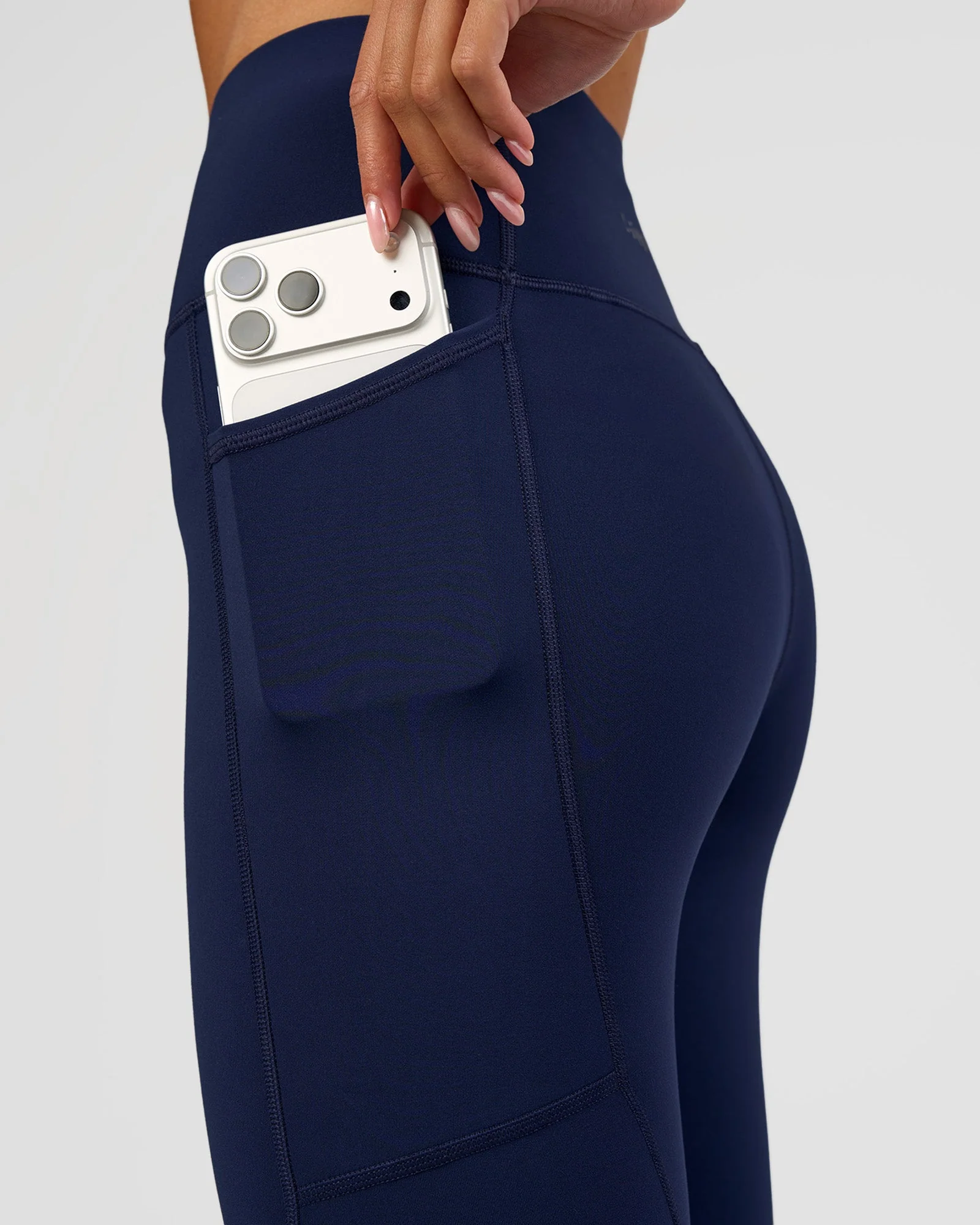 Rep Ultra High-Rise 3/4 Legging Pockets - Future Navy-White - Image 3