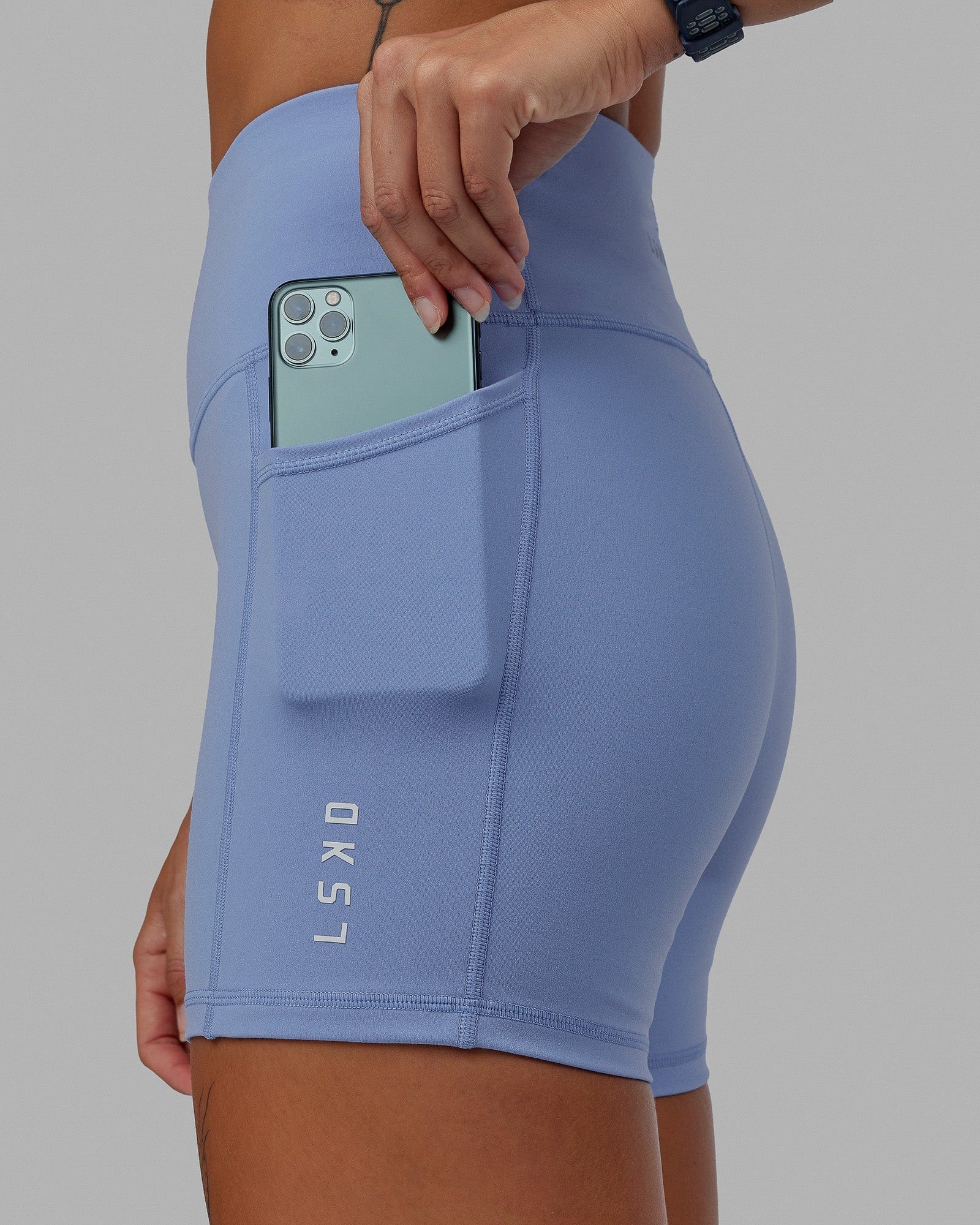 Rep Ultra High-Rise 4" Short Pockets - Arctic Blue-White - Image 5