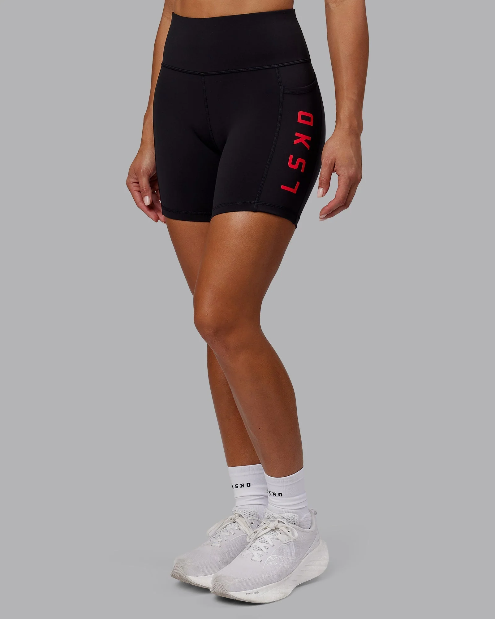 Rep Ultra High-Rise 6" Short Pockets - Black-Scarlet - Image 4