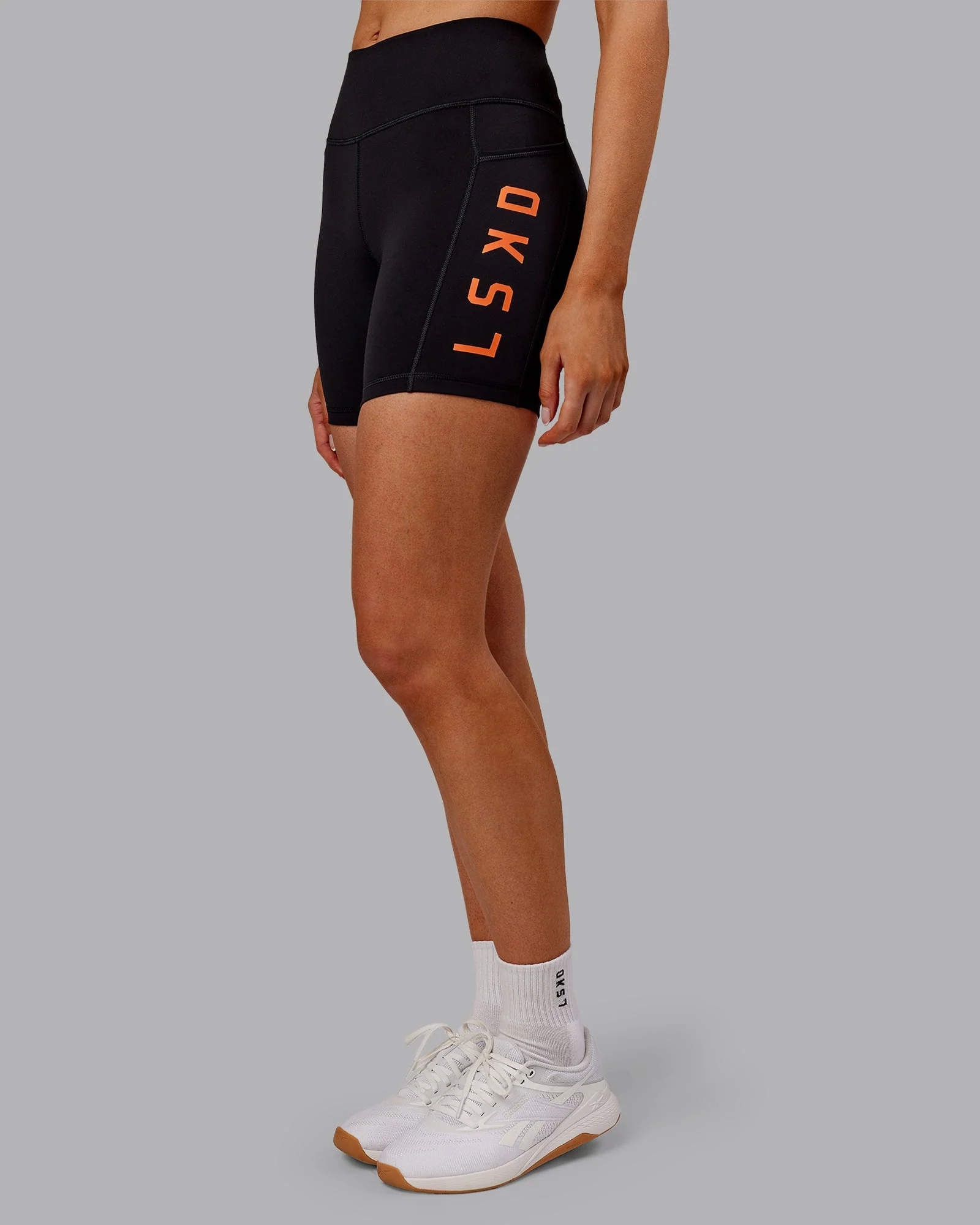 Rep Ultra High-Rise 6" Short Pockets - Black-Ultra Orange - Image 3